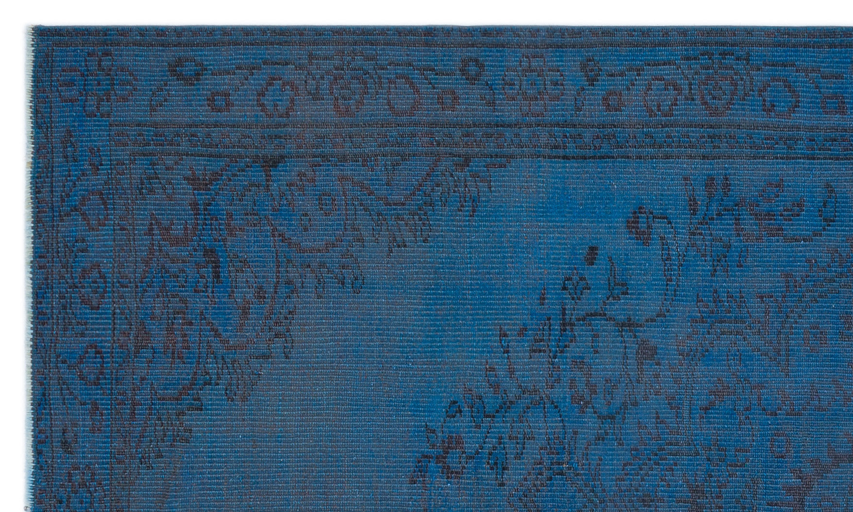 Atina Blue Vintage Wool Handmade Area Rug 4'11" x 8'2"