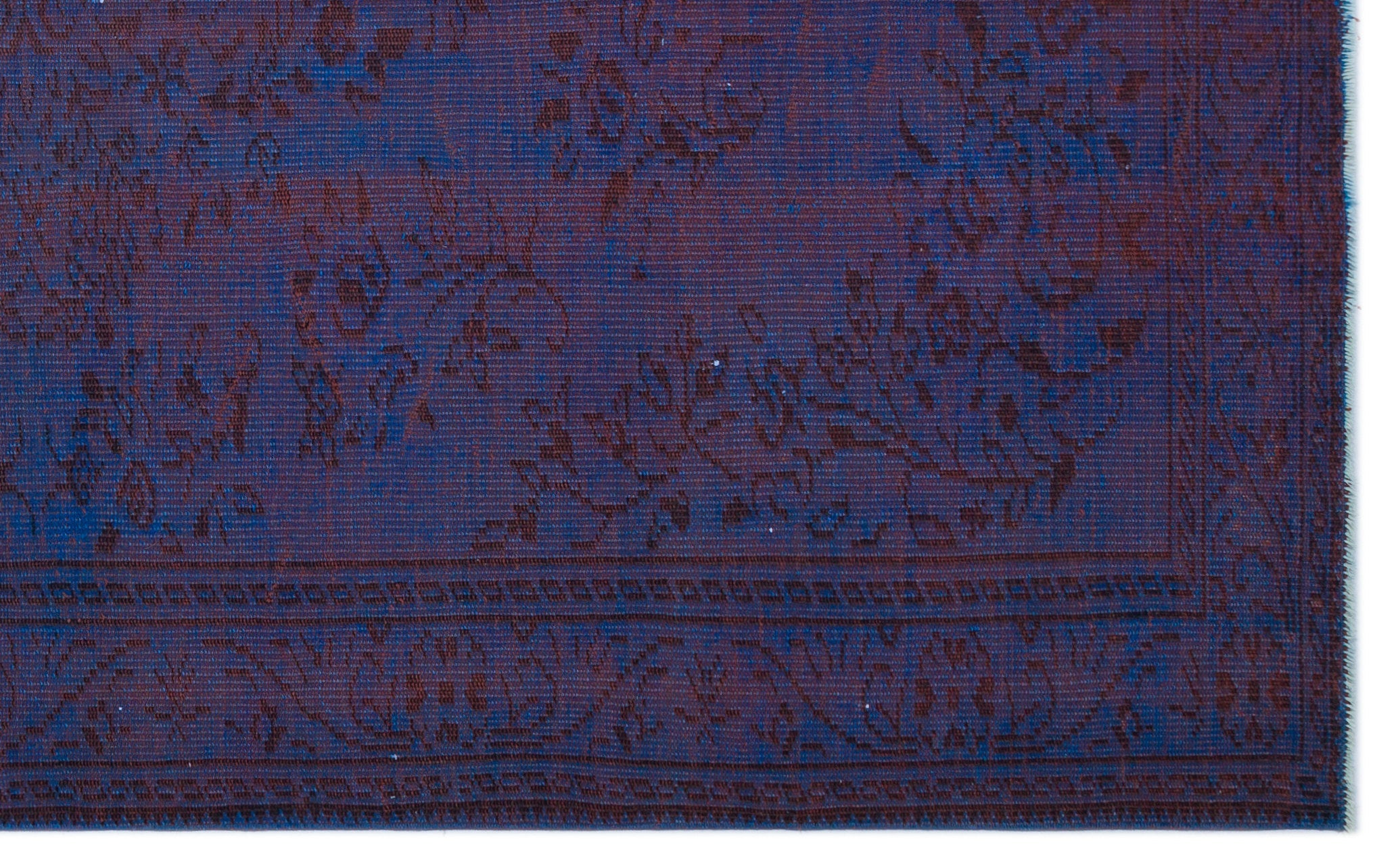 Atina Blue Vintage Wool Handmade Area Rug 5'9" x 9'10"