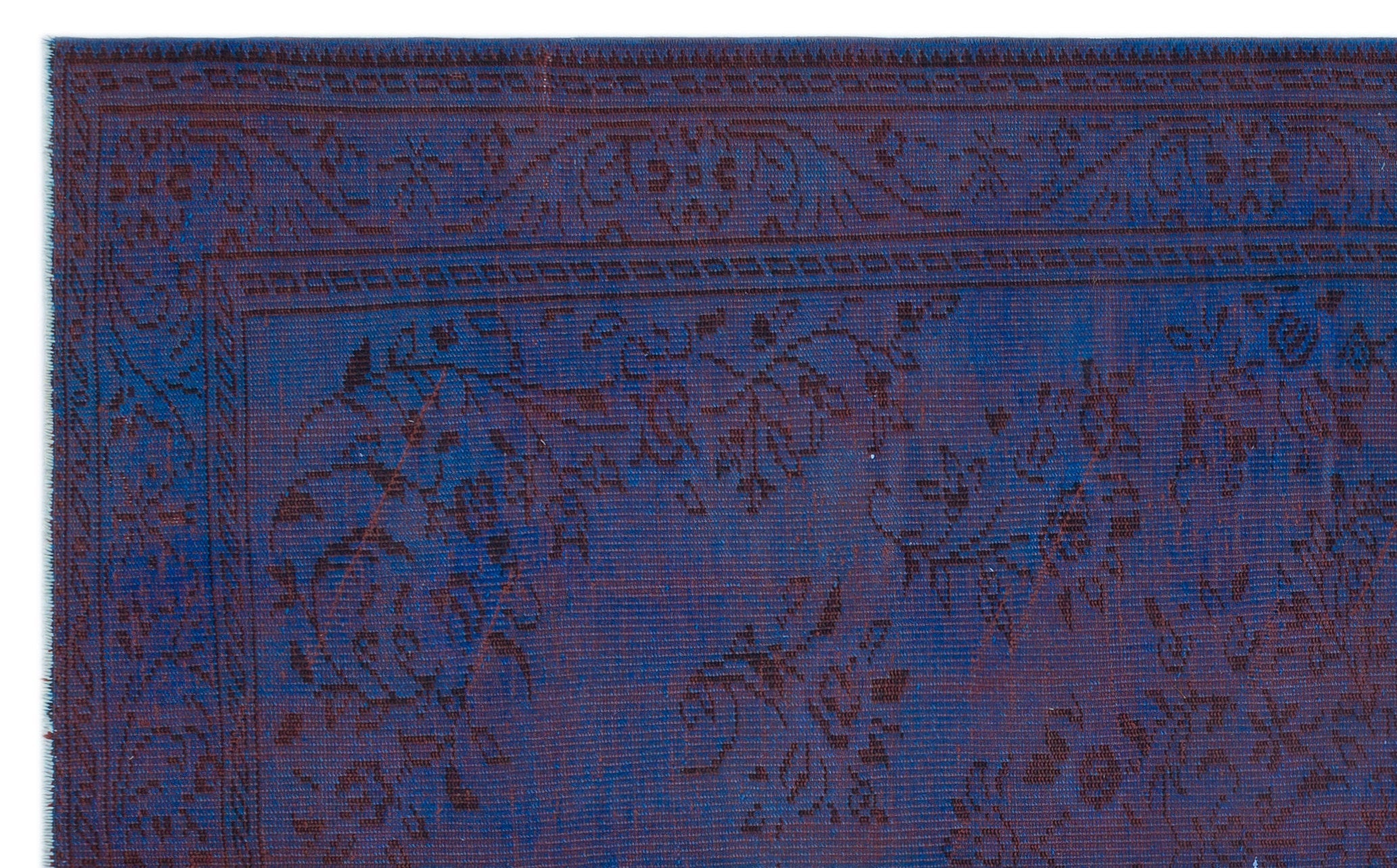 Atina Blue Vintage Wool Handmade Area Rug 5'9" x 9'10"