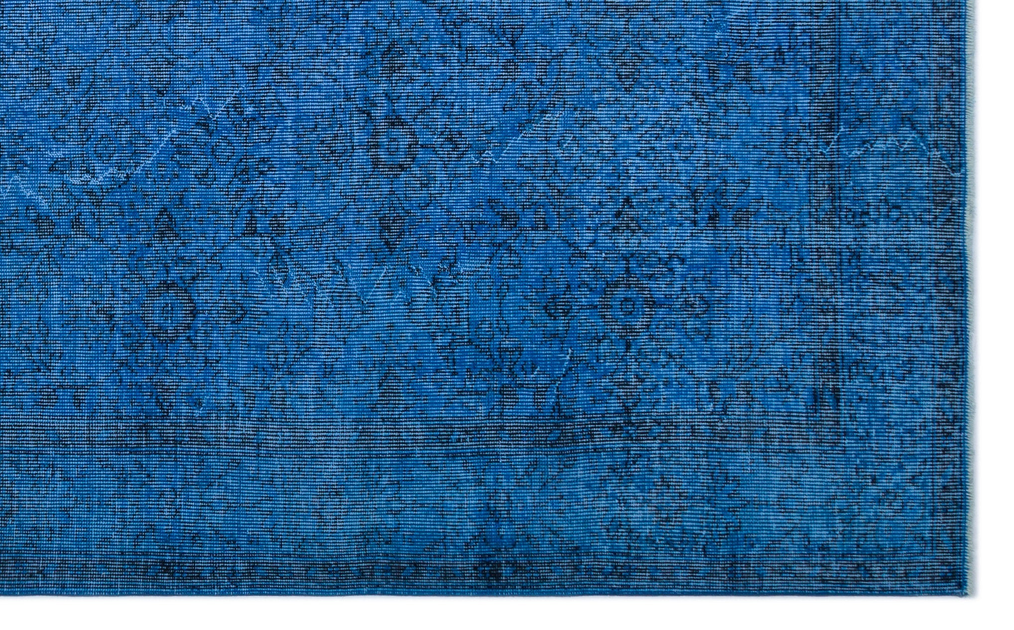 Atina Blue Vintage Wool Handmade Area Rug 5'10" x 9'5"