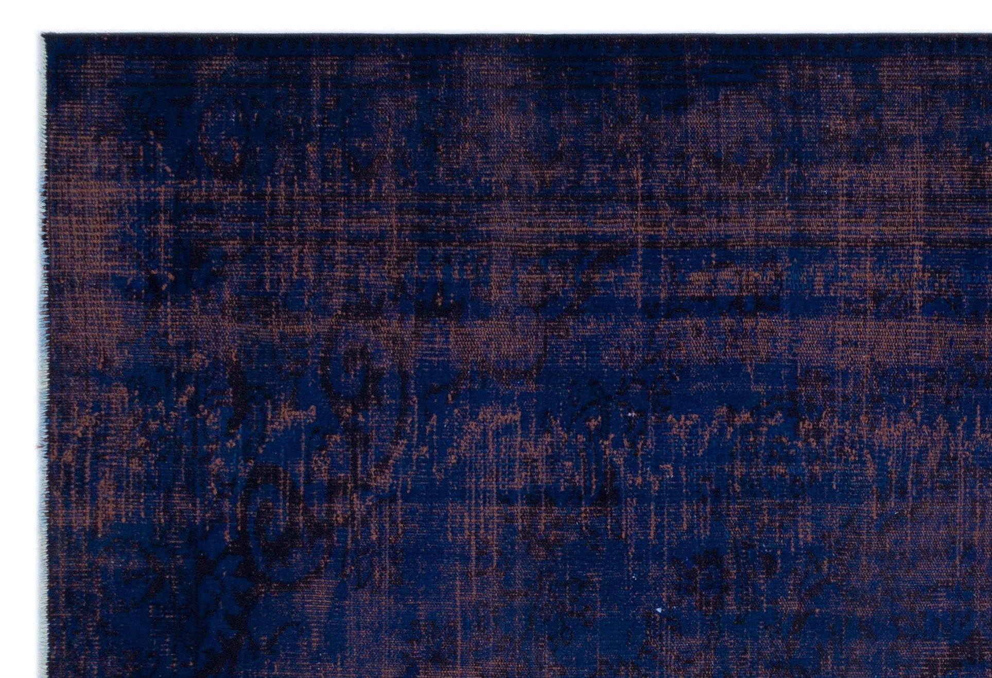 Atina Black Vintage Wool Handmade Area Rug 5'9" x 9'7"