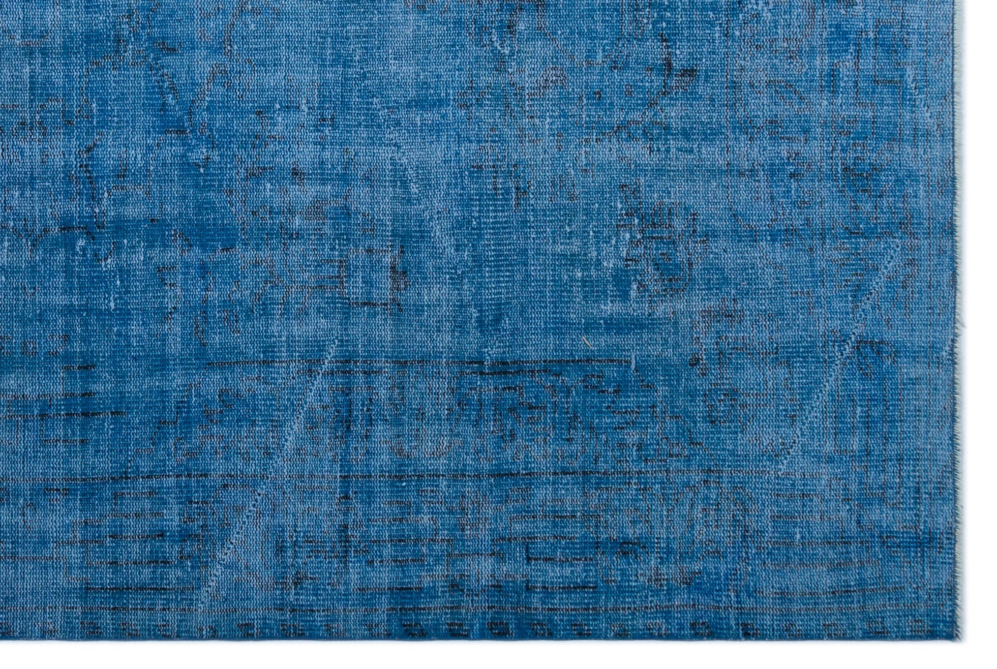 Atina Blue Vintage Wool Handmade Area Rug 5'9" x 9'9"