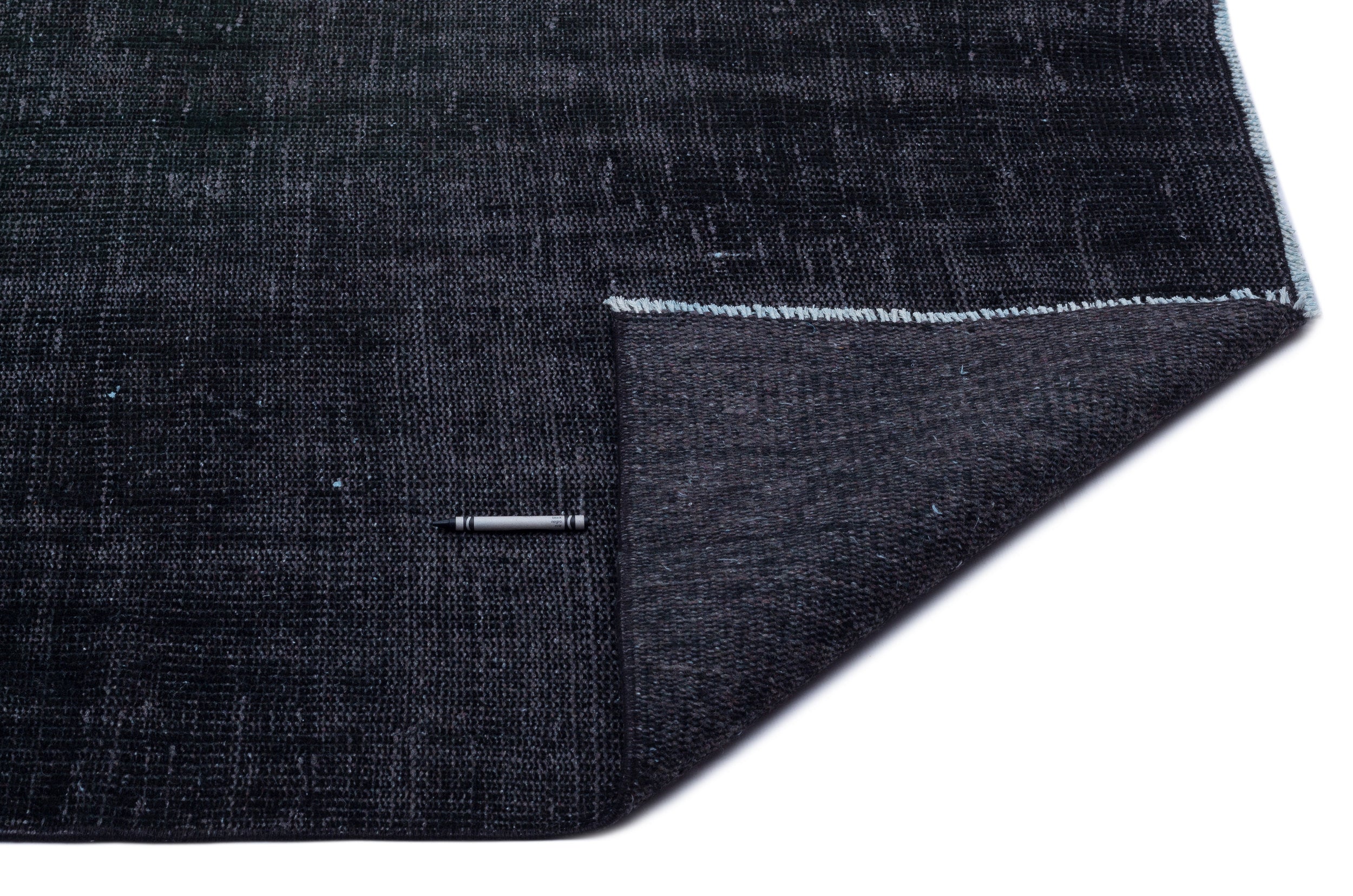 Atina Black Vintage Wool Handmade Area Rug 6'3" x 9'10"