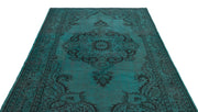 Atina Turquoise Vintage Wool Handmade Area Rug 5'10" x 8'7"