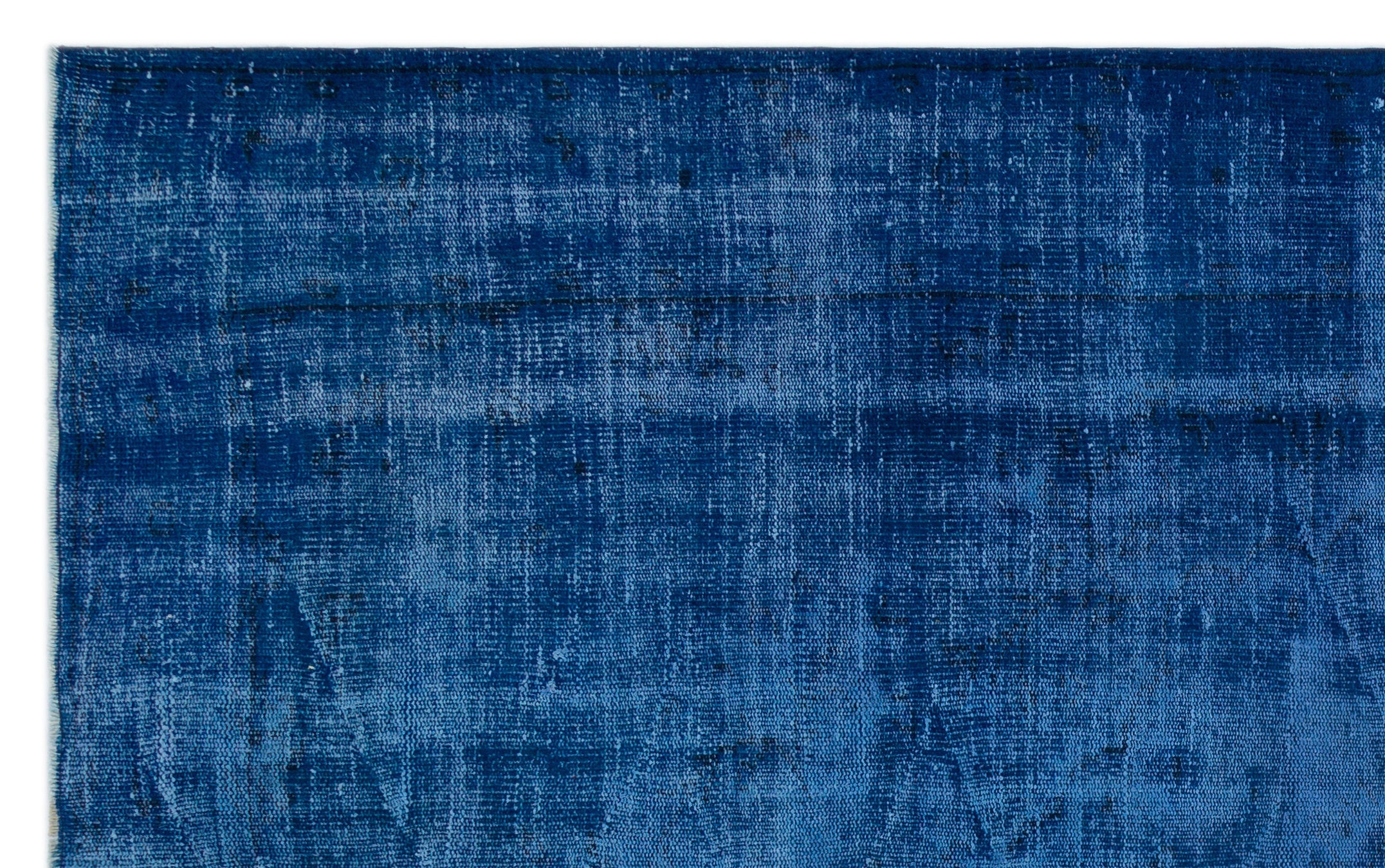 Atina Blue Vintage Wool Handmade Area Rug 6'1" x 10'2"