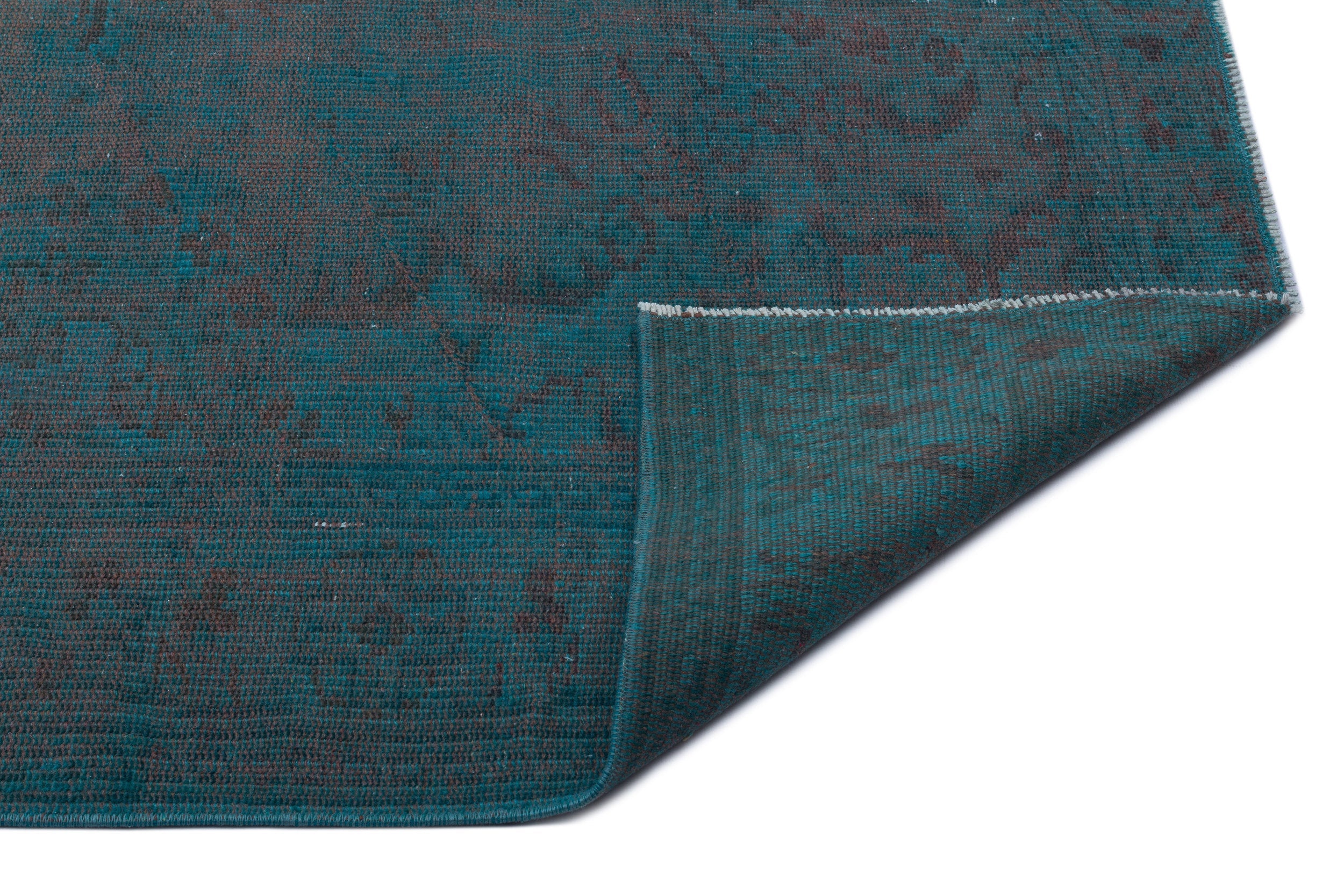 Atina Turquoise Vintage Wool Handmade Area Rug 5'11" x 8'0"