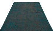 Atina Turquoise Vintage Wool Handmade Area Rug 5'11" x 8'0"