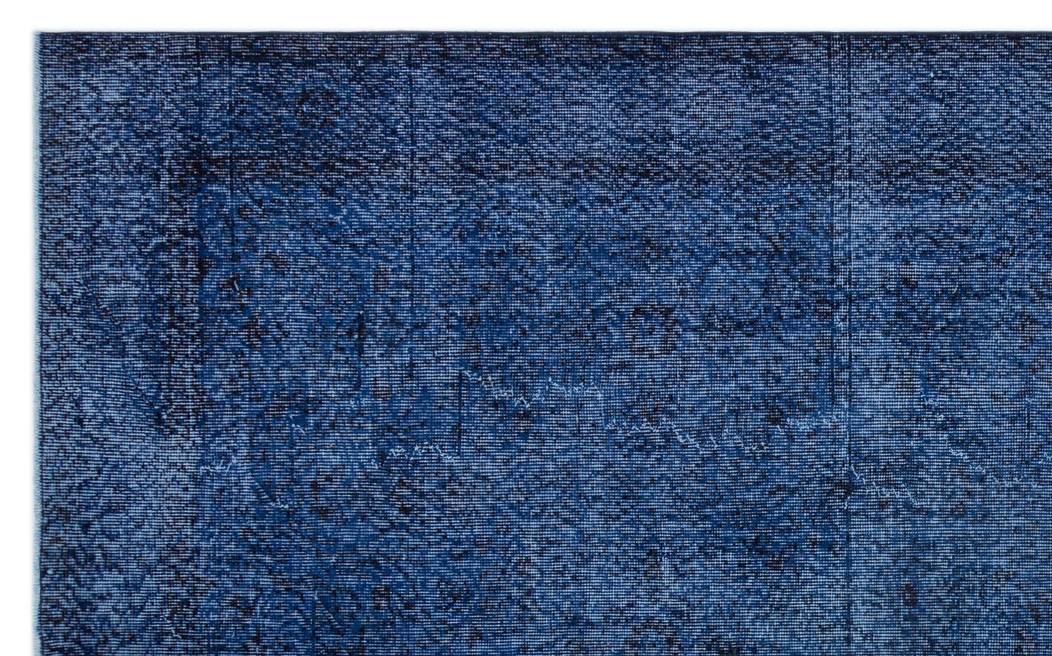 Atina Blue Vintage Wool Handmade Area Rug 6'2" x 9'4"