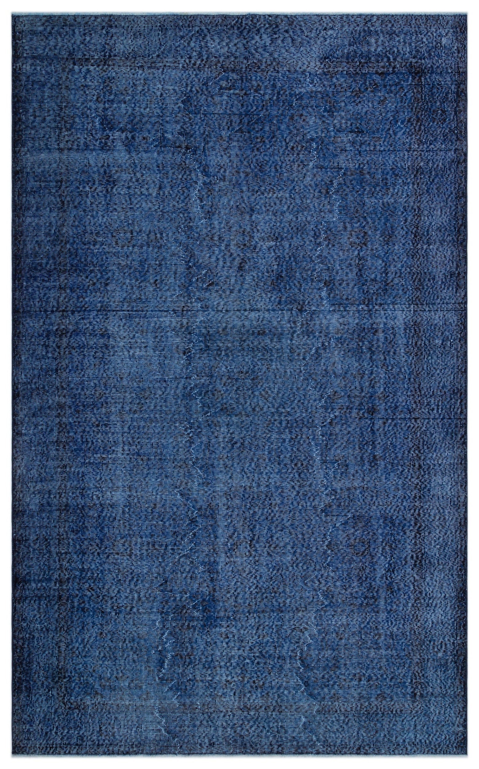 Atina Blue Vintage Wool Handmade Area Rug 6'2" x 9'4"