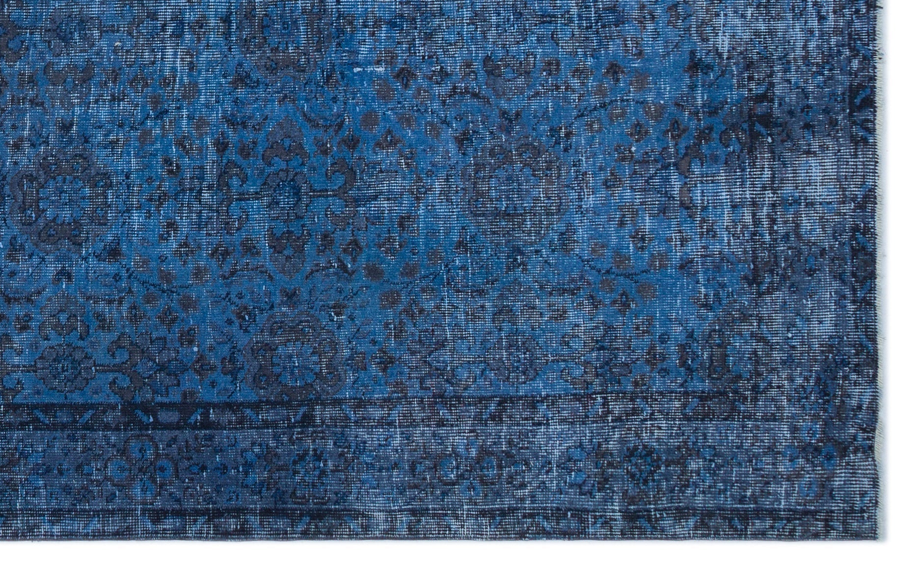 Atina Blue Vintage Wool Handmade Area Rug 5'3" x 8'8"