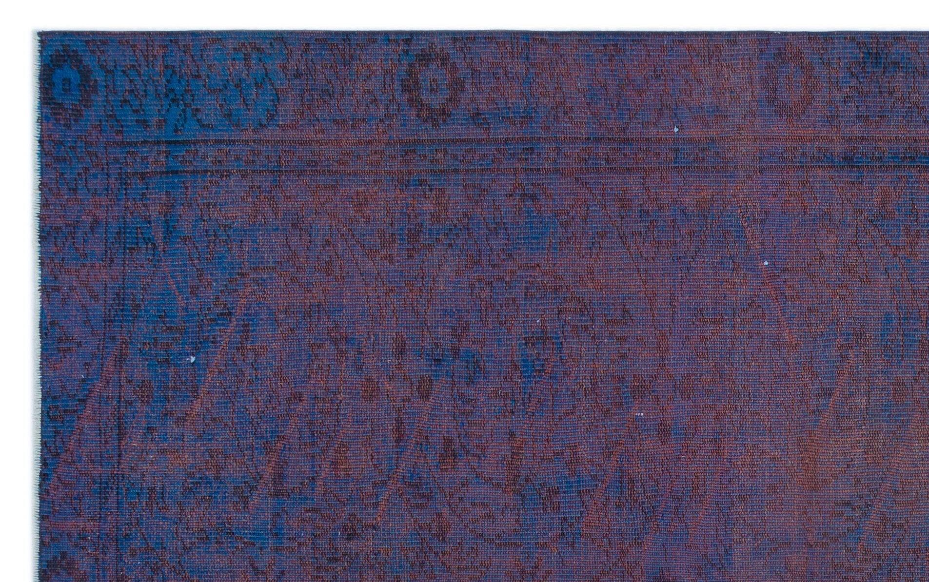 Atina Blue Vintage Wool Handmade Area Rug 5'5" x 8'10"