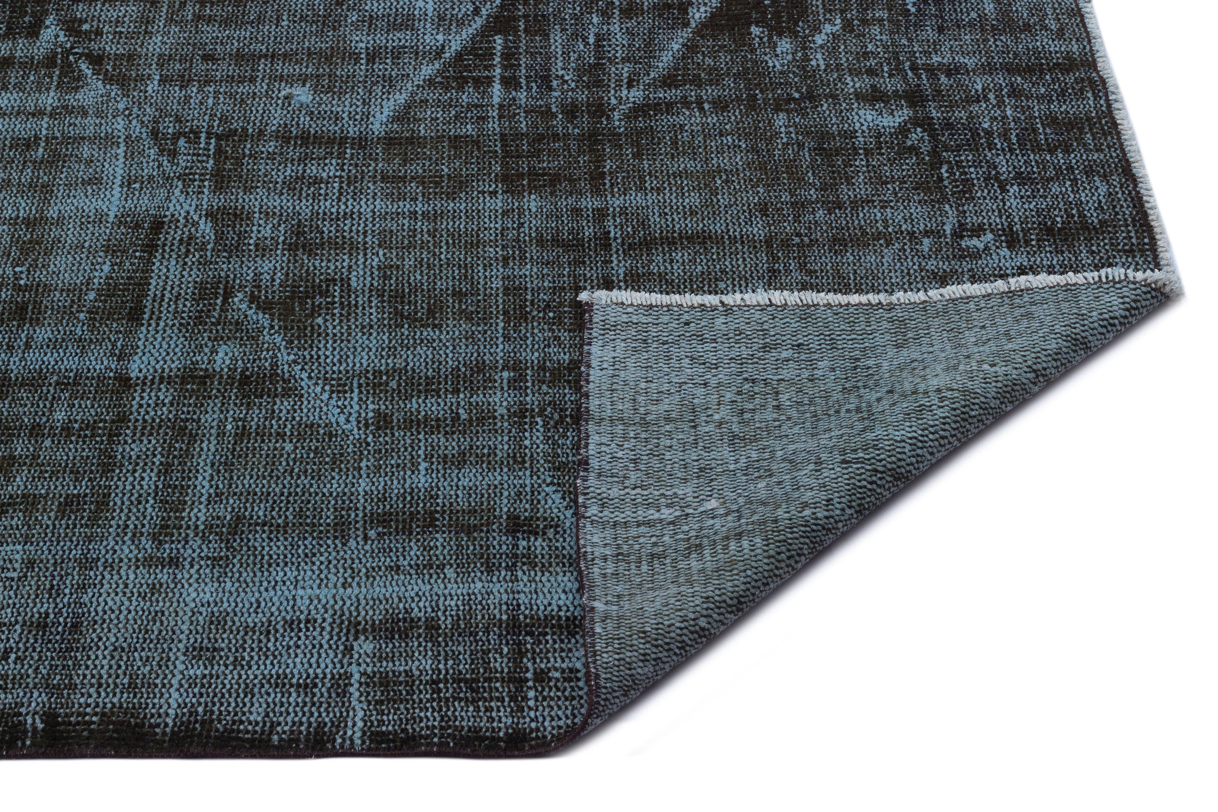 Atina Turquoise Vintage Wool Handmade Area Rug 5'10" x 9'10"