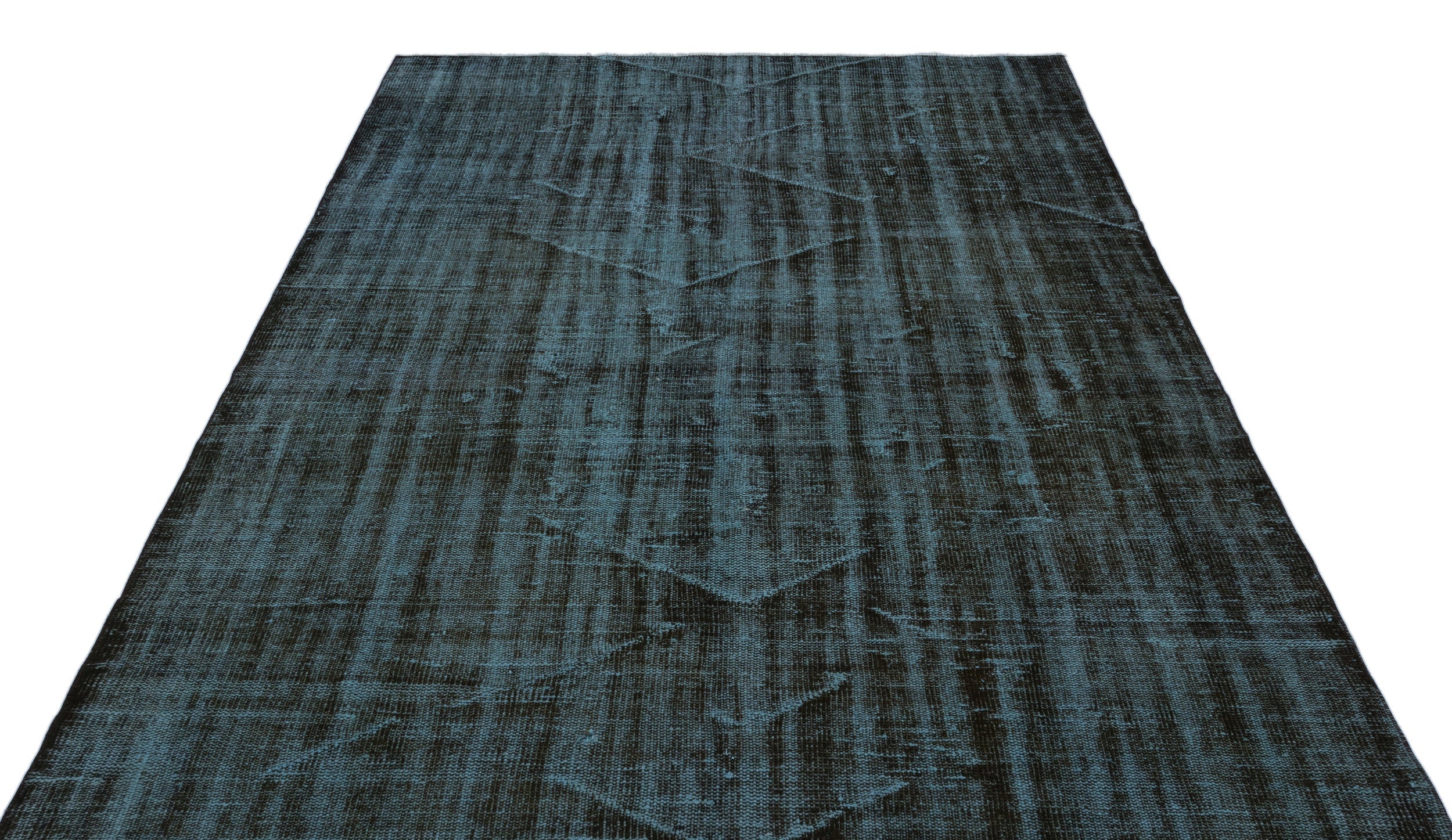 Atina Turquoise Vintage Wool Handmade Area Rug 5'10" x 9'10"