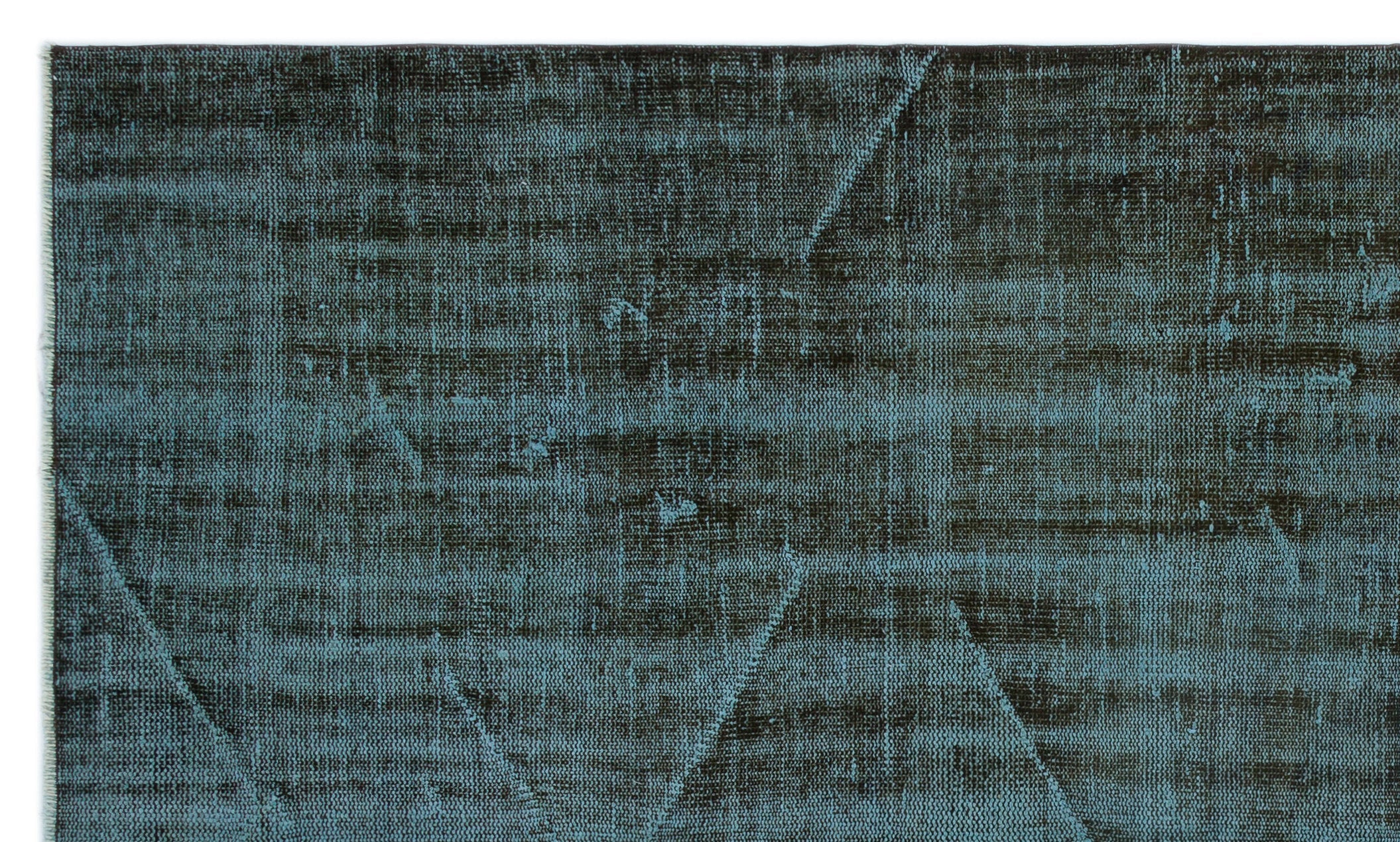 Atina Turquoise Vintage Wool Handmade Area Rug 5'10" x 9'10"