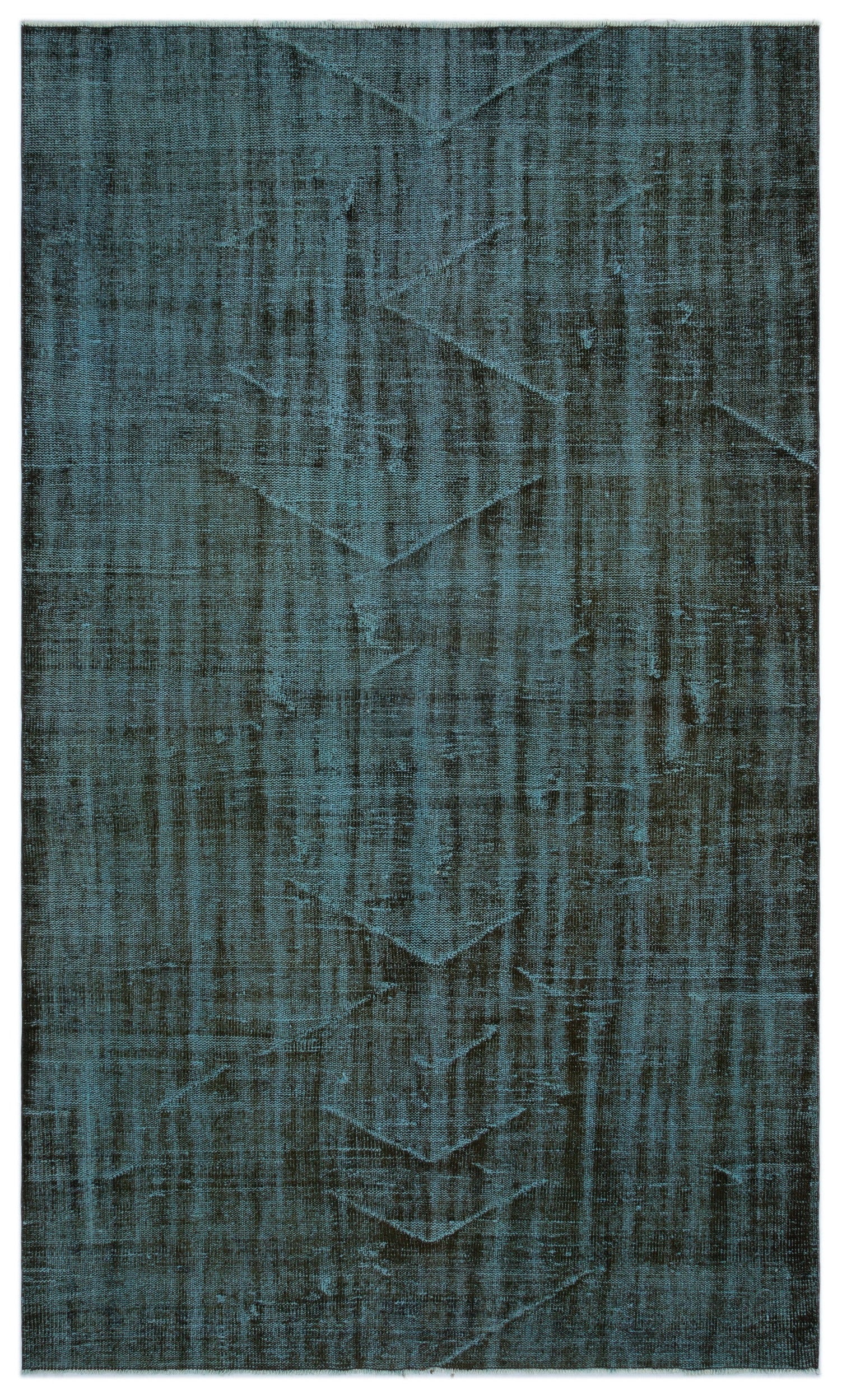 Atina Turquoise Vintage Wool Handmade Area Rug 5'10" x 9'10"