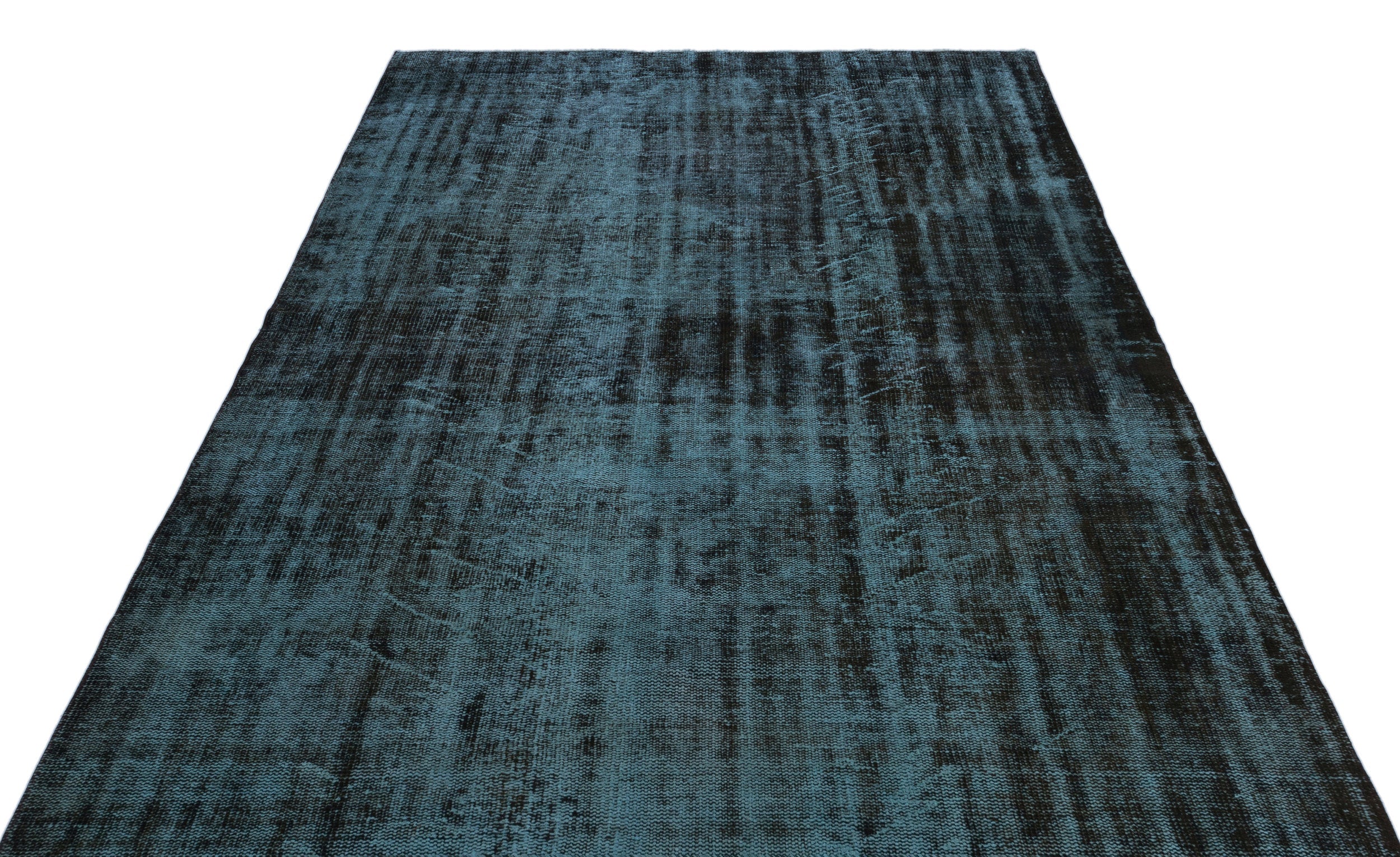 Atina Turquoise Vintage Wool Handmade Area Rug 5'7" x 9'8"