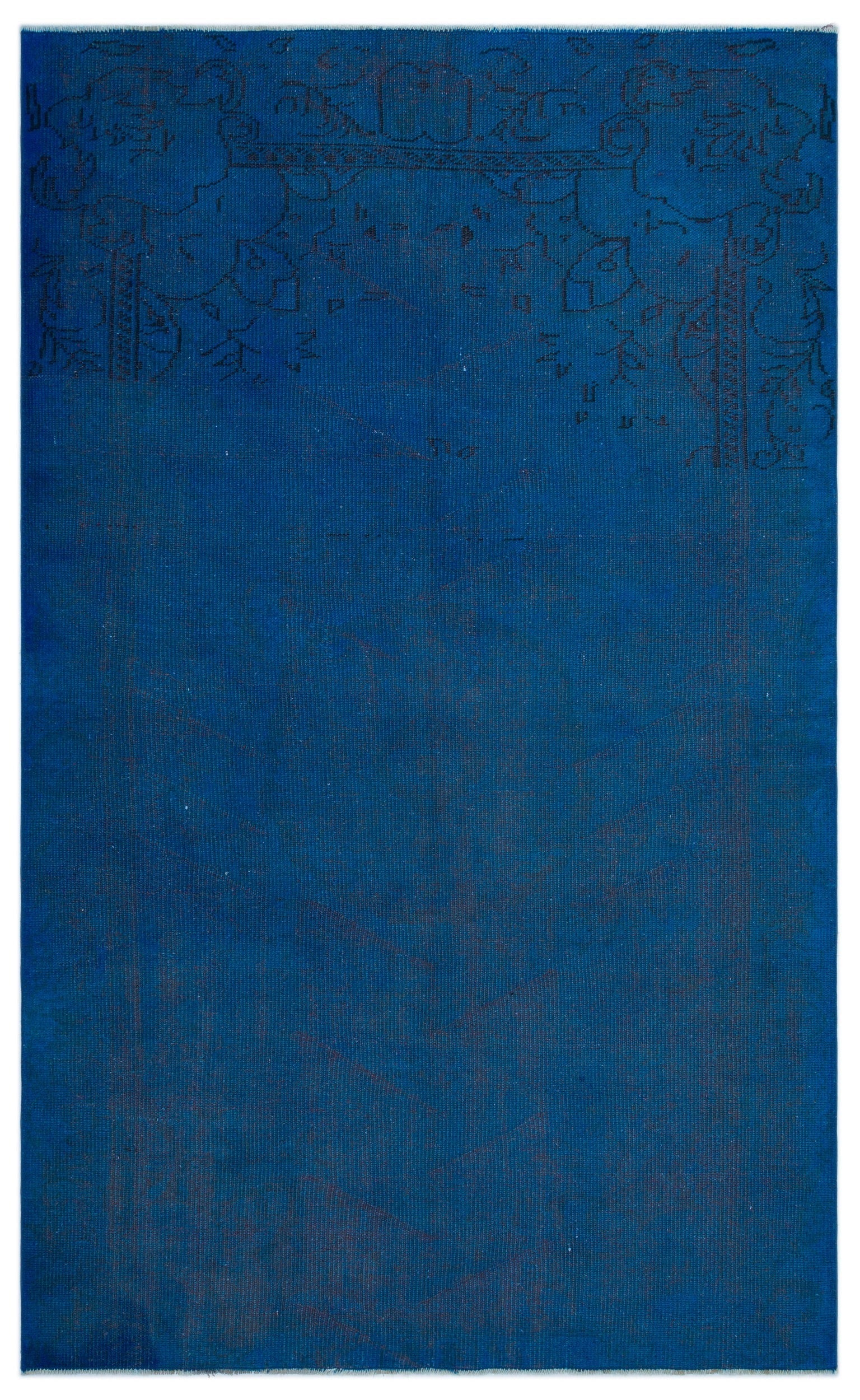 Atina Blue Vintage Wool Handmade Area Rug 5'3" x 8'8"
