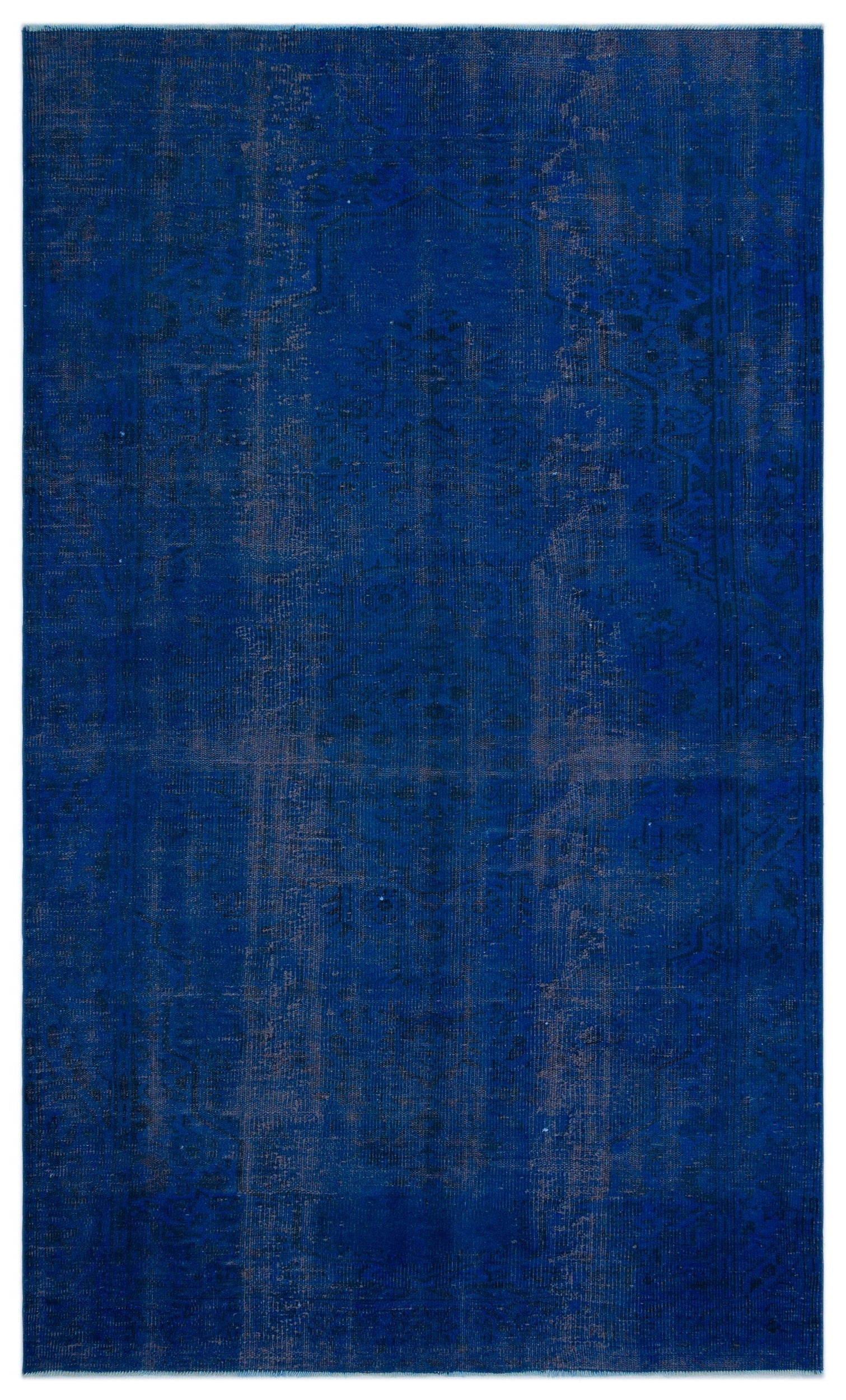 Atina Blue Vintage Wool Handmade Area Rug 5'7" x 9'5"