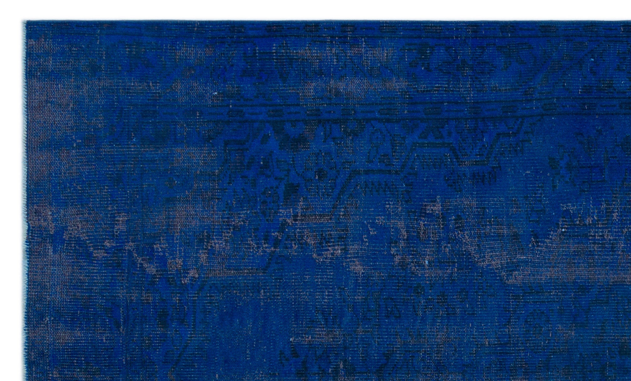 Atina Blue Vintage Wool Handmade Area Rug 5'7" x 9'5"