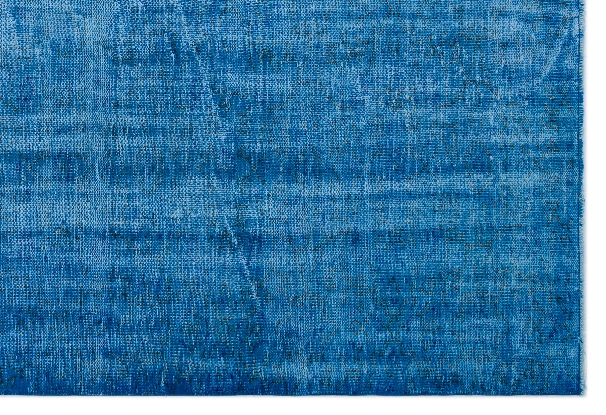 Atina Blue Vintage Wool Handmade Area Rug 6'6" x 9'5"