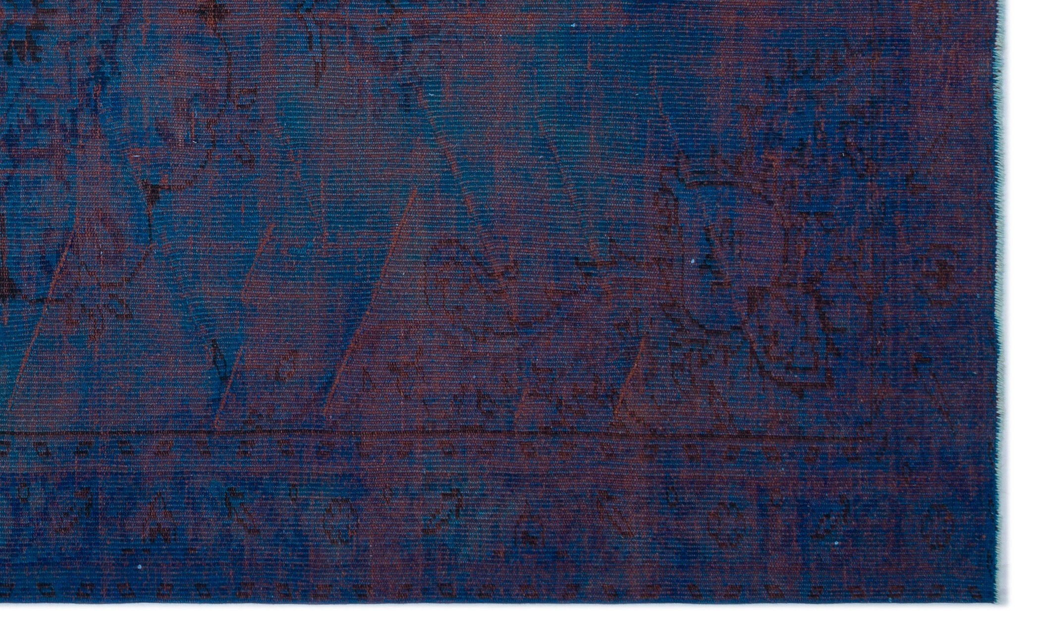 Atina Blue Vintage Wool Handmade Area Rug 5'11" x 9'7"