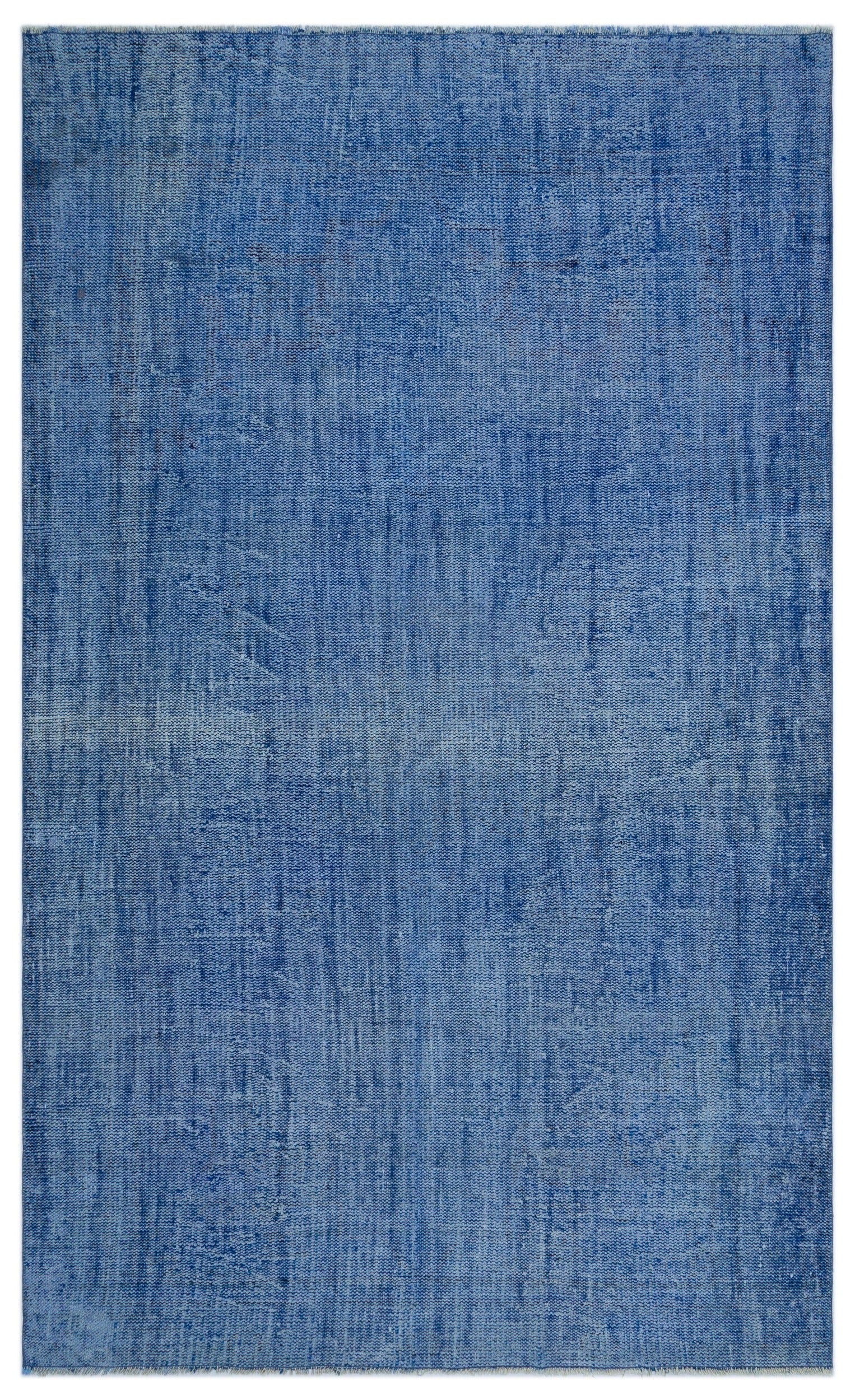 Atina Blue Vintage Wool Handmade Area Rug 5'6" x 10'1"