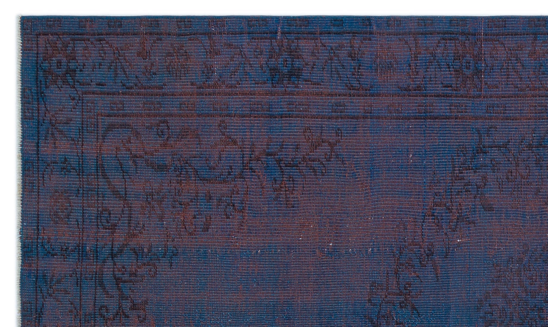 Atina Blue Vintage Wool Handmade Area Rug 5'1" x 8'6"