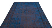 Atina Blue Vintage Wool Handmade Area Rug 6'1" x 9'1"
