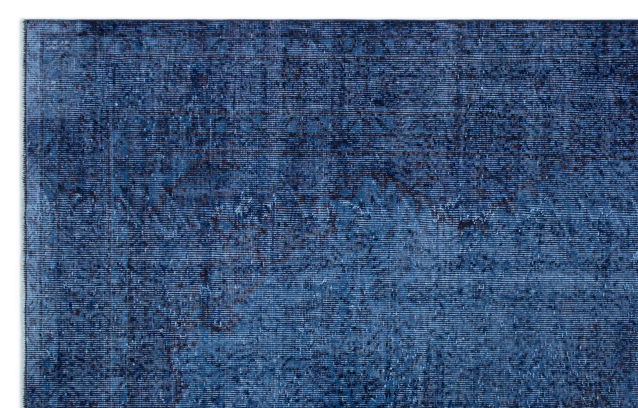 Atina Blue Vintage Wool Handmade Area Rug 6'0" x 9'7"