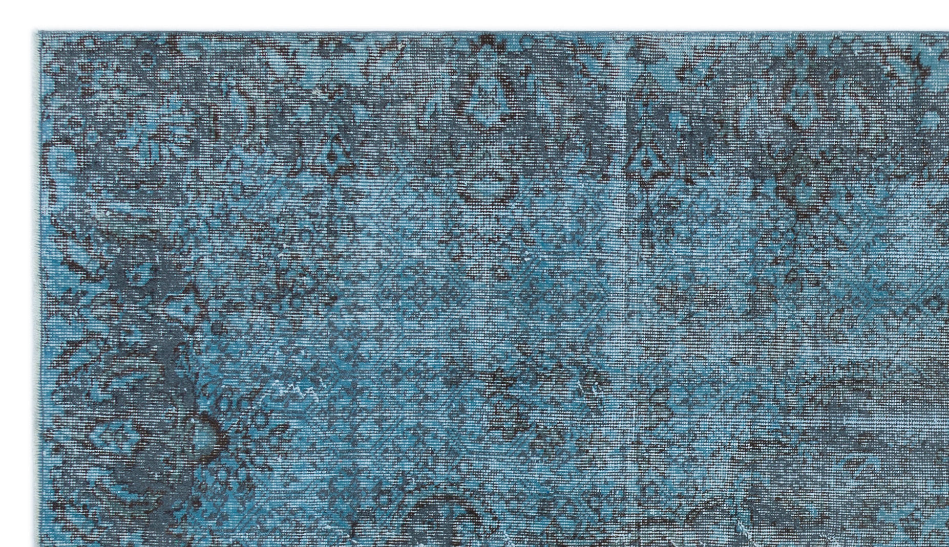 Atina Blue Vintage Wool Handmade Area Rug 4'11" x 8'7"