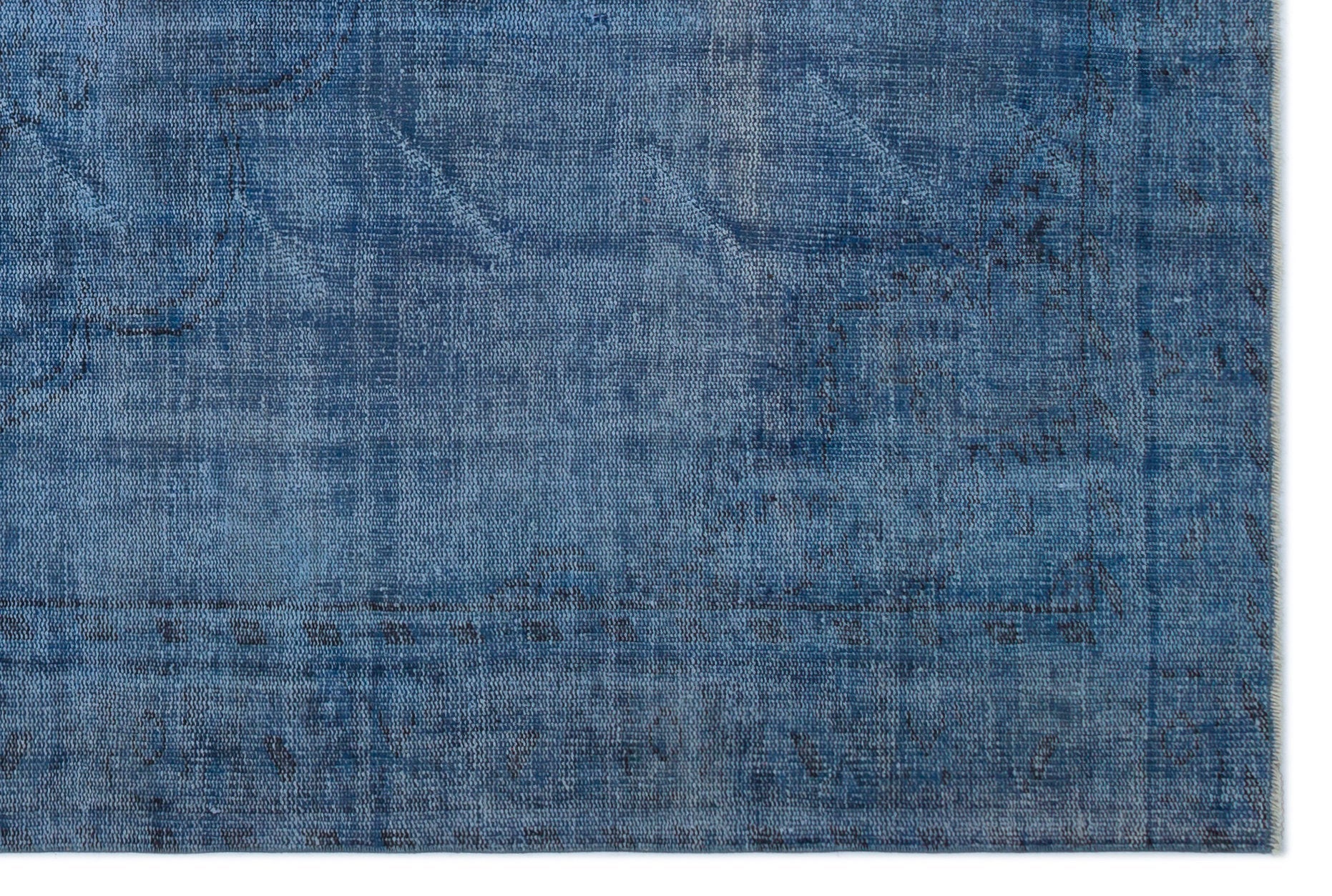 Atina Blue Vintage Wool Handmade Area Rug 5'10" x 8'8"