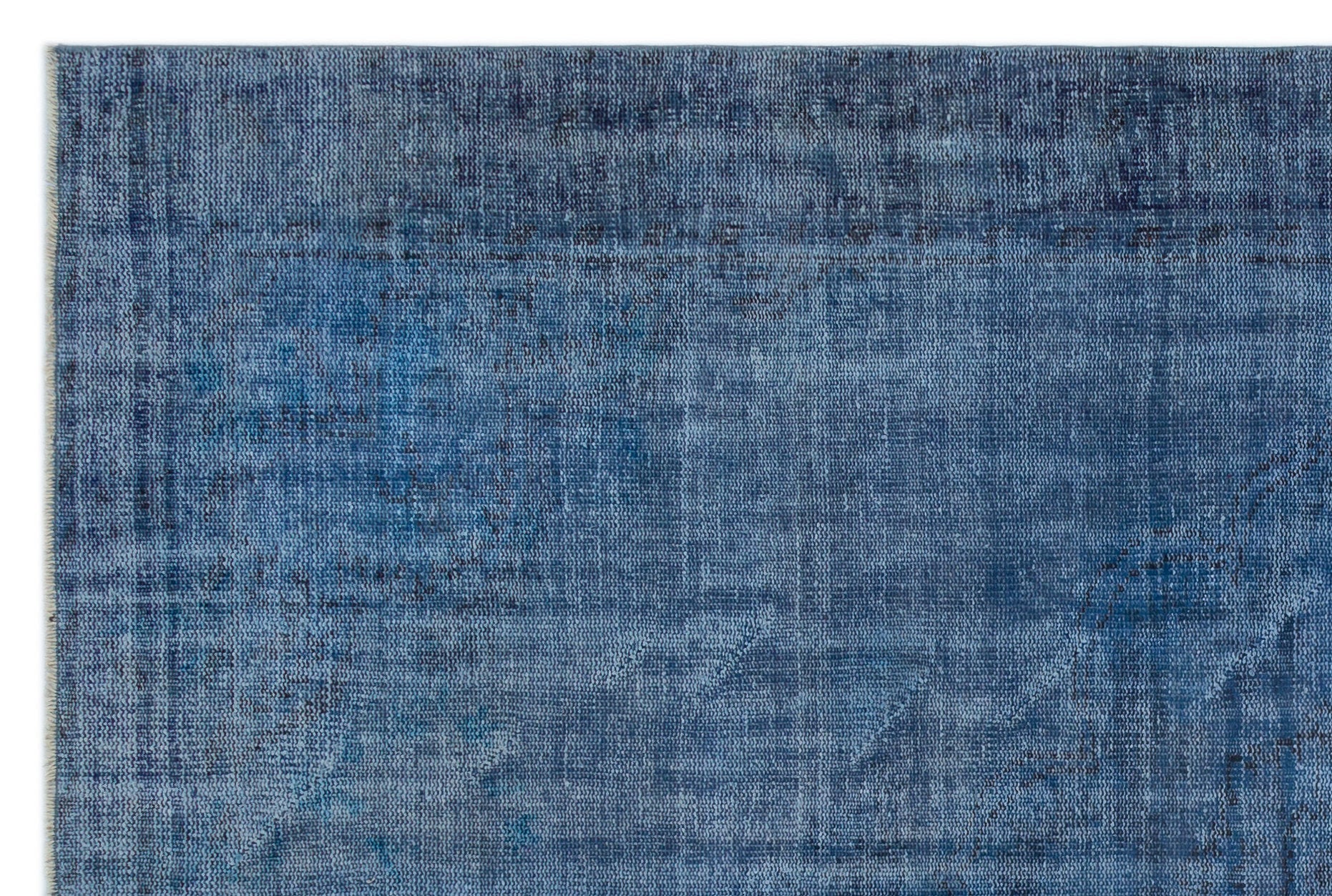 Atina Blue Vintage Wool Handmade Area Rug 5'10" x 8'8"