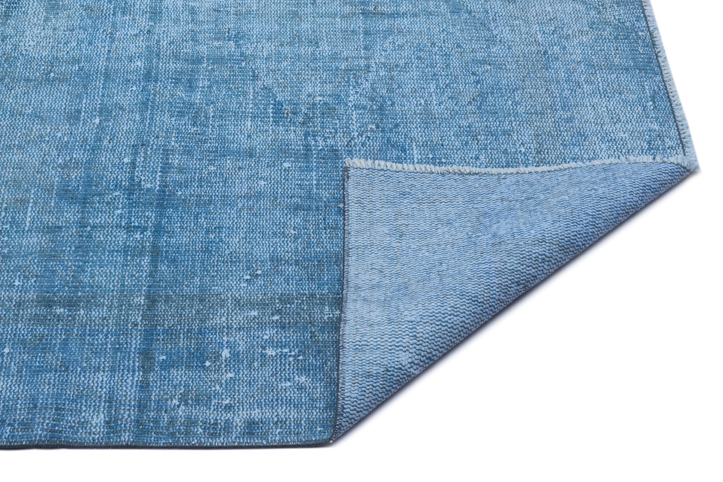 Atina Blue Vintage Wool Handmade Area Rug 5'1" x 8'10"