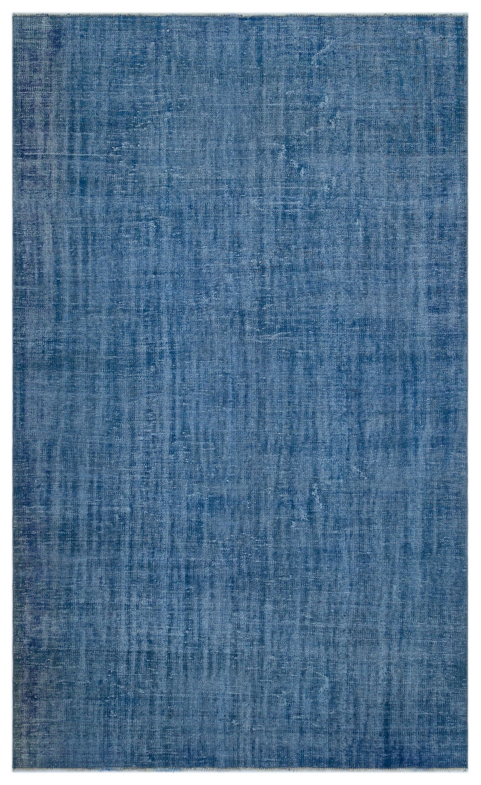 Atina Blue Vintage Wool Handmade Area Rug 6'5" x 10'6"