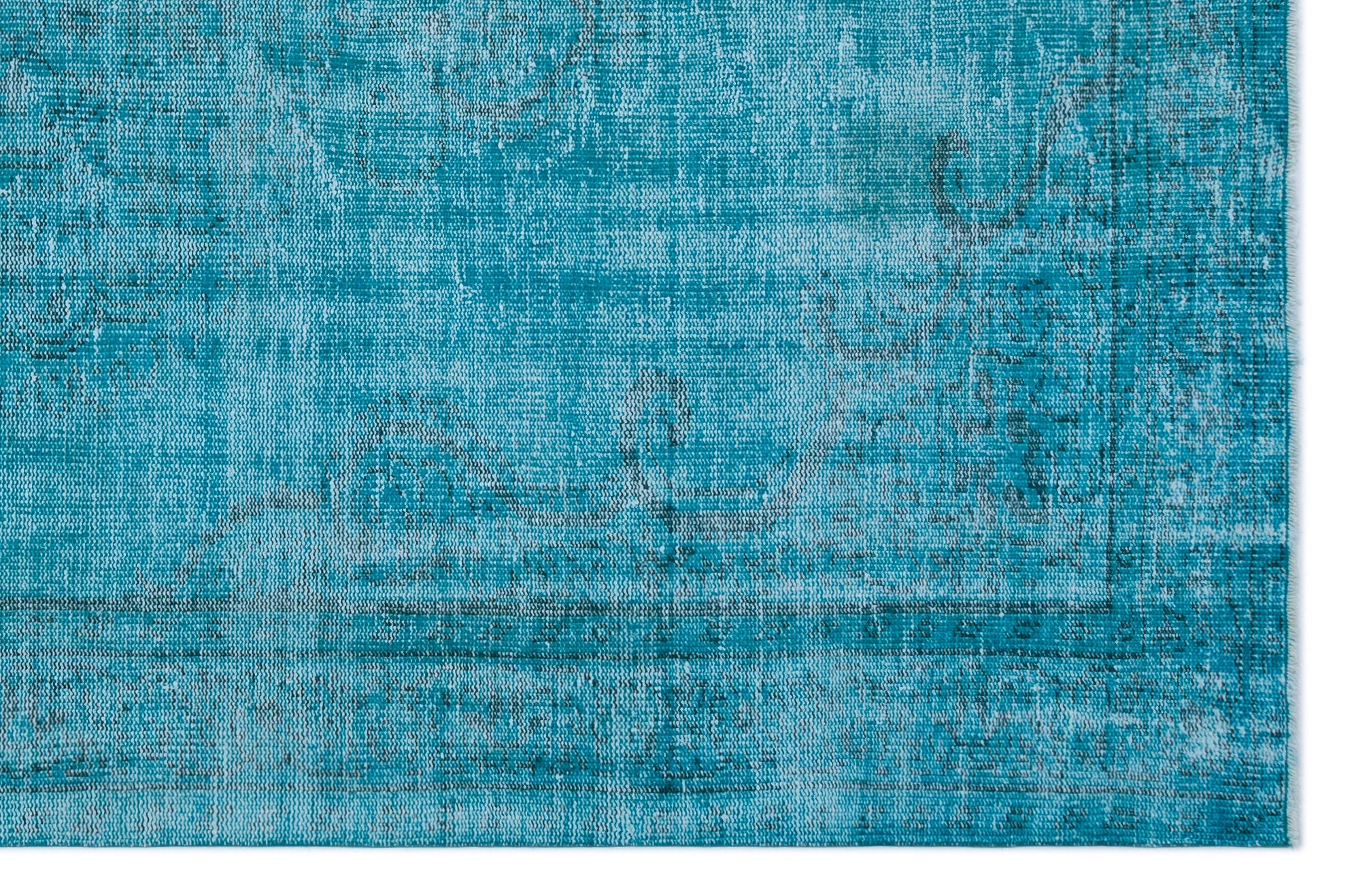 Atina Turquoise Vintage Wool Handmade Area Rug 6'0" x 9'2"