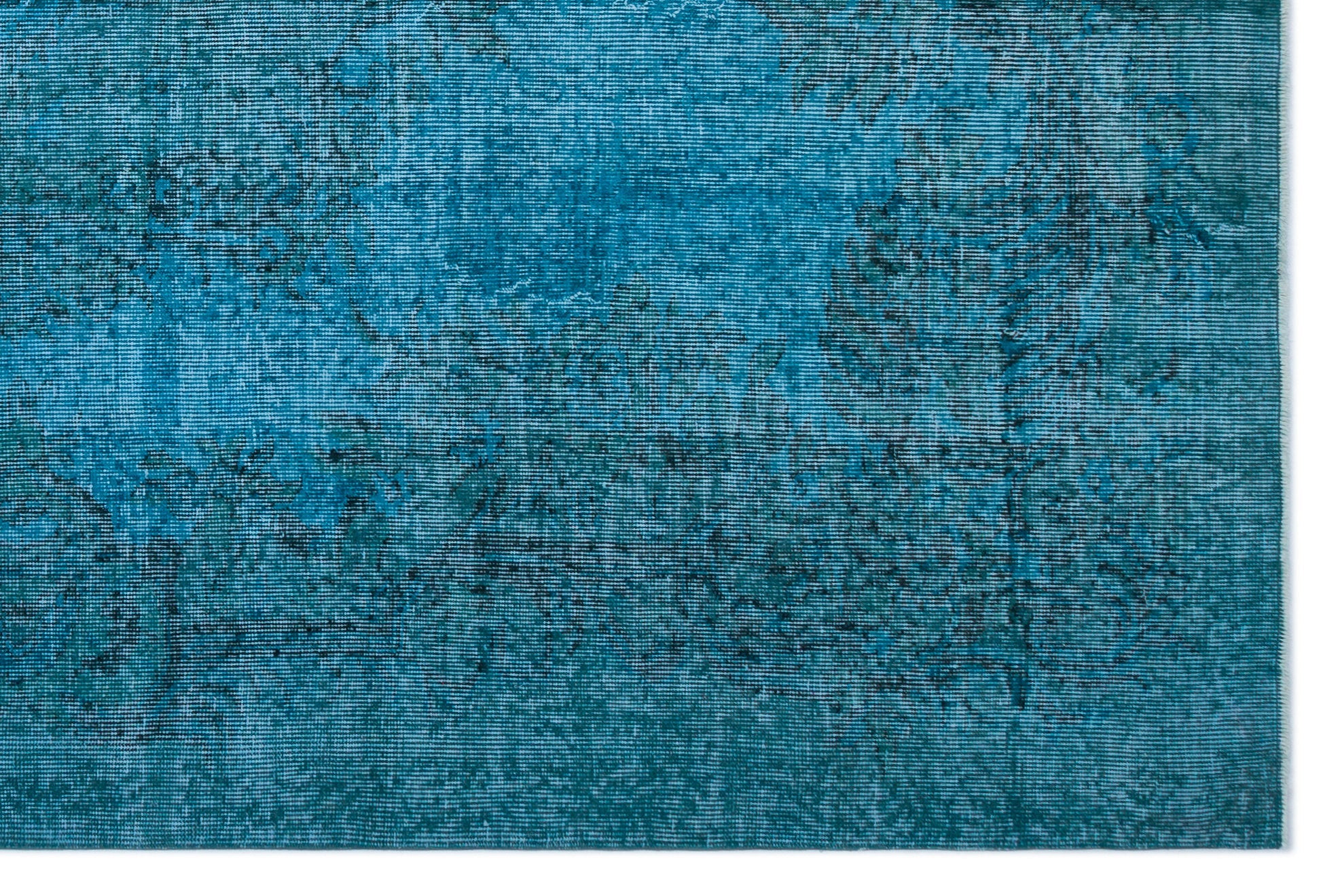 Atina Turquoise Vintage Wool Handmade Area Rug 6'0" x 9'1"