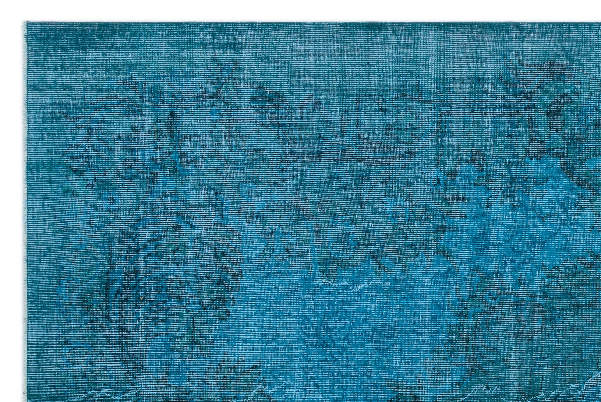 Atina Turquoise Vintage Wool Handmade Area Rug 6'0" x 9'1"