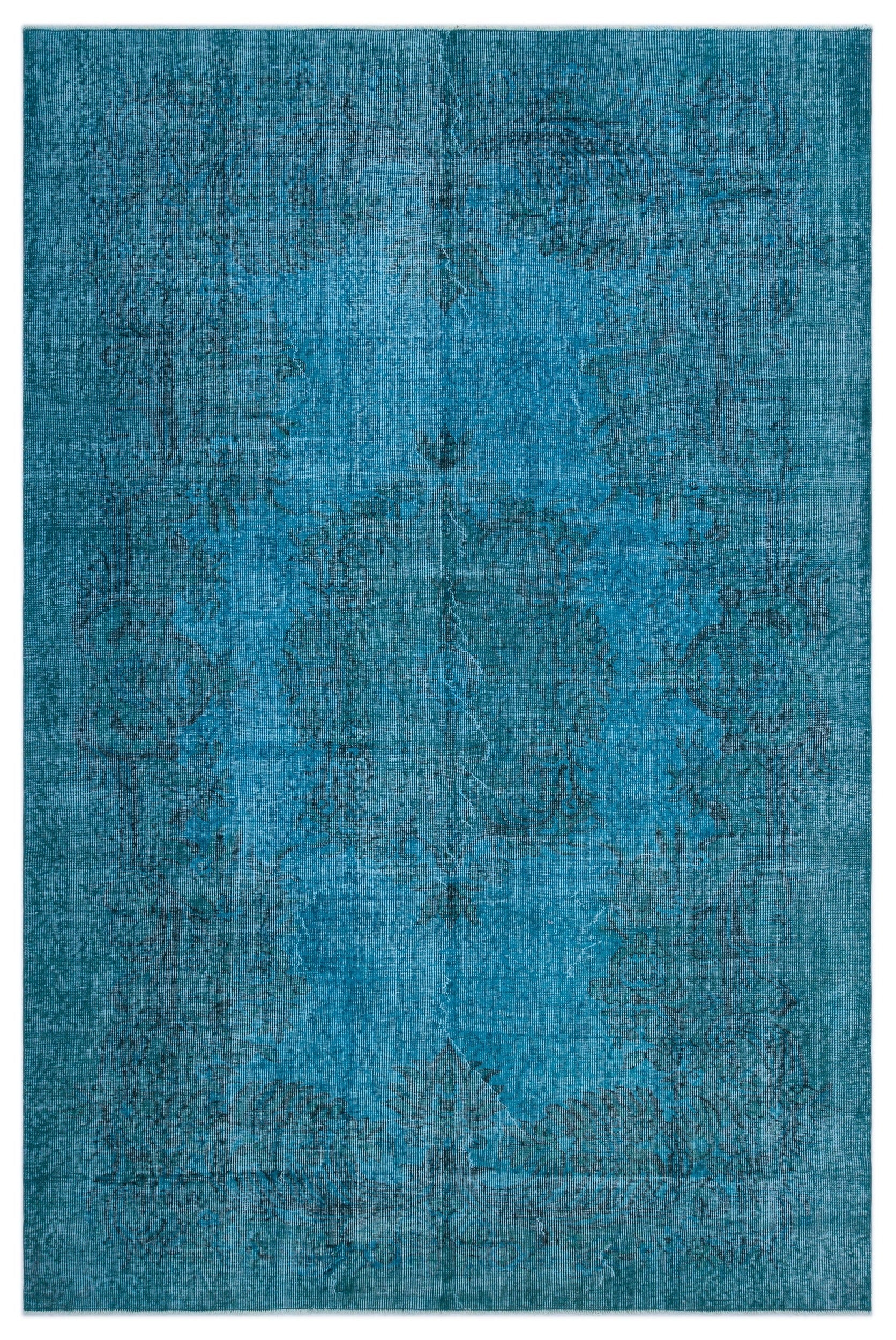 Atina Turquoise Vintage Wool Handmade Area Rug 6'0" x 9'1"