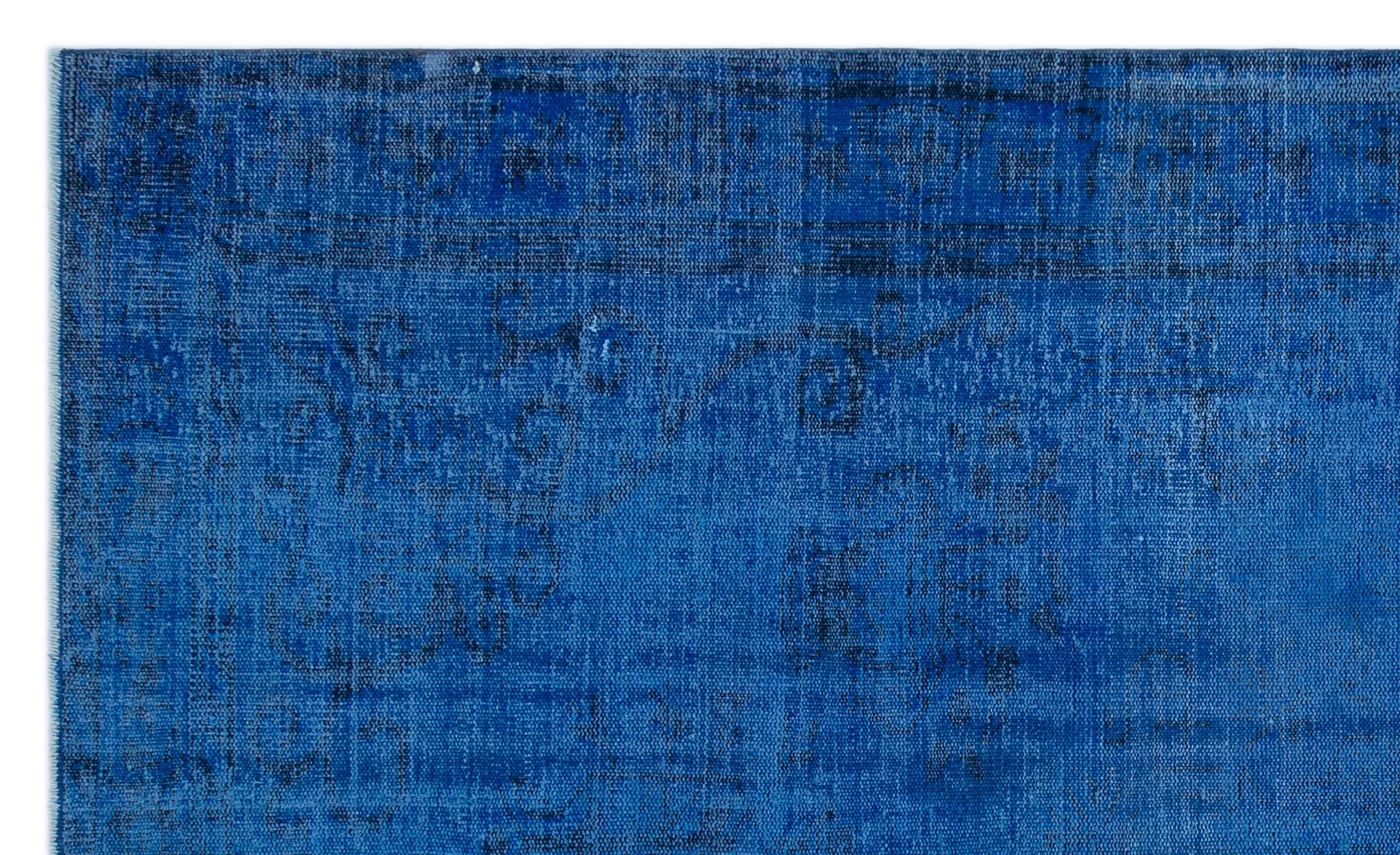 Atina Blue Vintage Wool Handmade Area Rug 5'7" x 9'7"