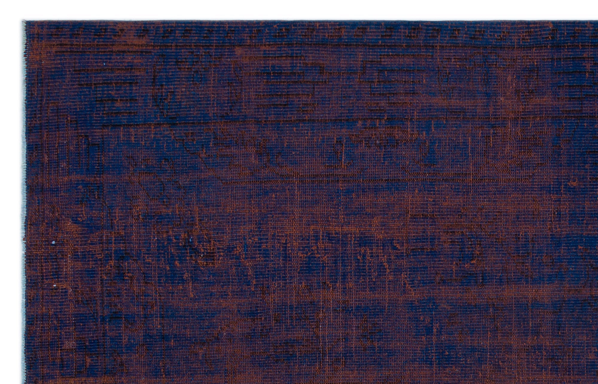 Atina Blue Vintage Wool Handmade Area Rug 5'9" x 9'5"