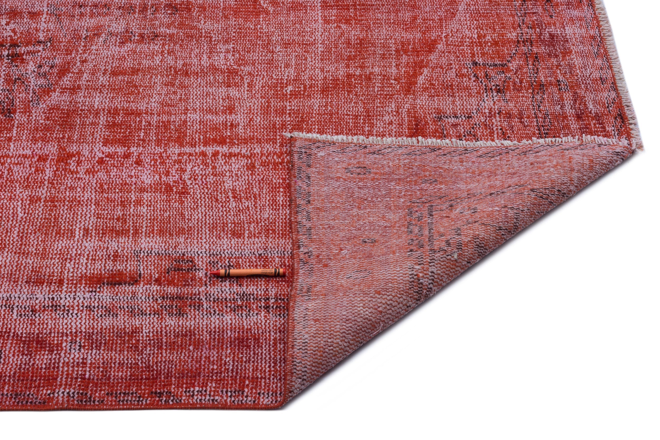 Atina Red Vintage Wool Handmade Area Rug 5'3" x 9'3"