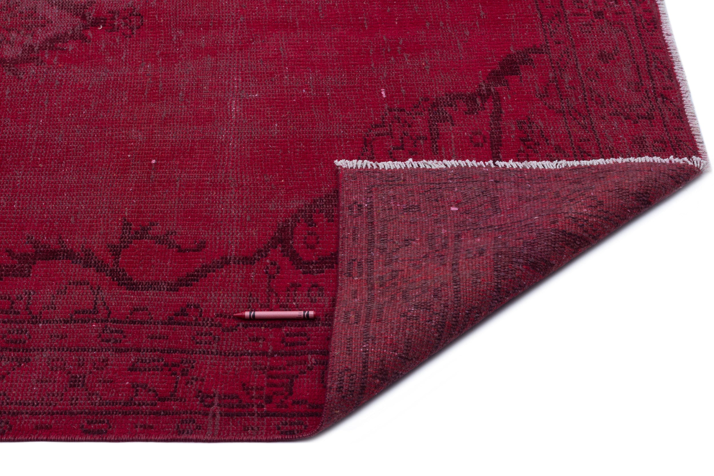 Atina Red Vintage Wool Handmade Area Rug 5'2" x 8'6"