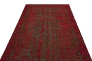 Atina Red Vintage Wool Handmade Area Rug 5'1" x 9'5"