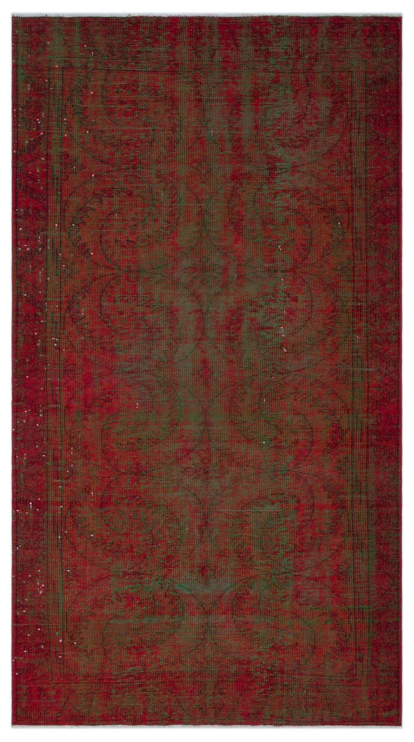 Atina Red Vintage Wool Handmade Area Rug 5'1" x 9'5"