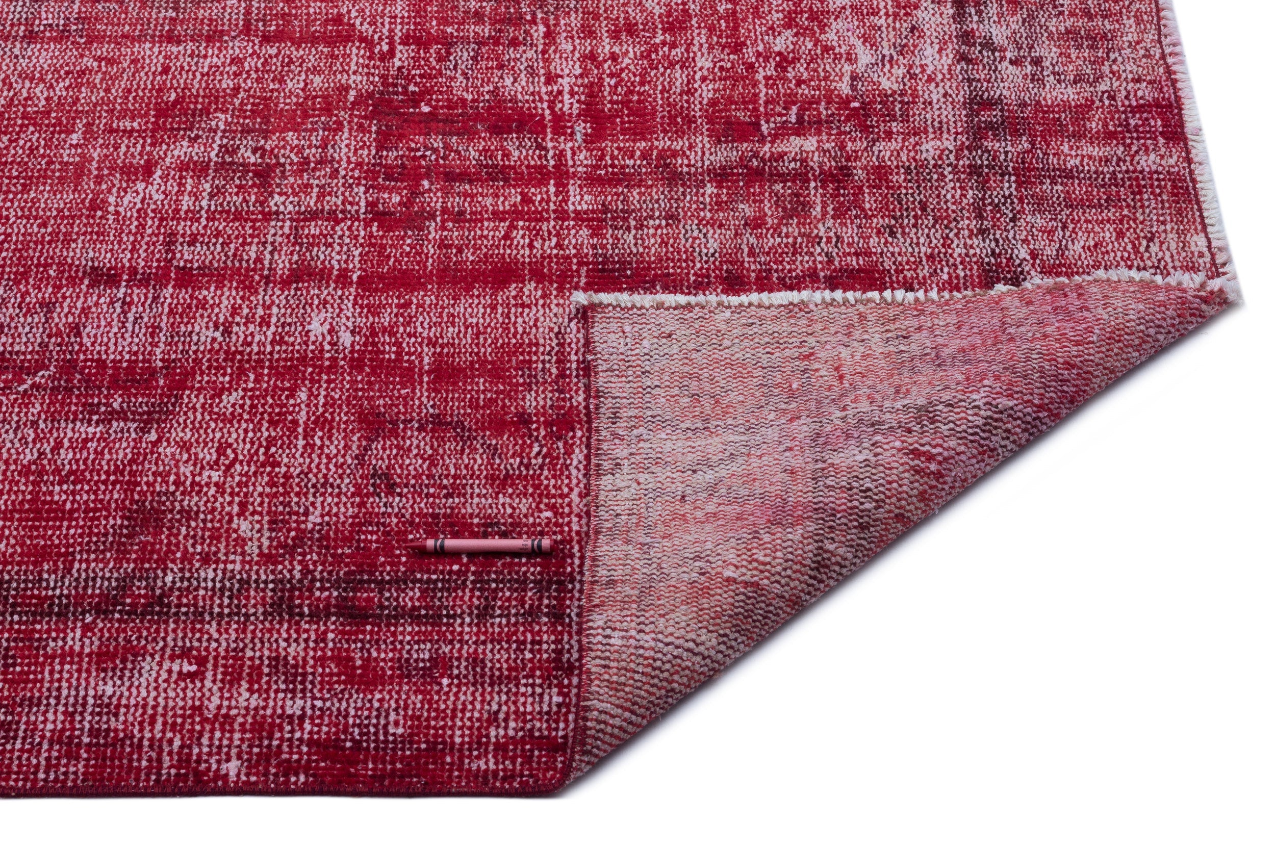 Atina Red Vintage Wool Handmade Area Rug 3'3" x 13'5"