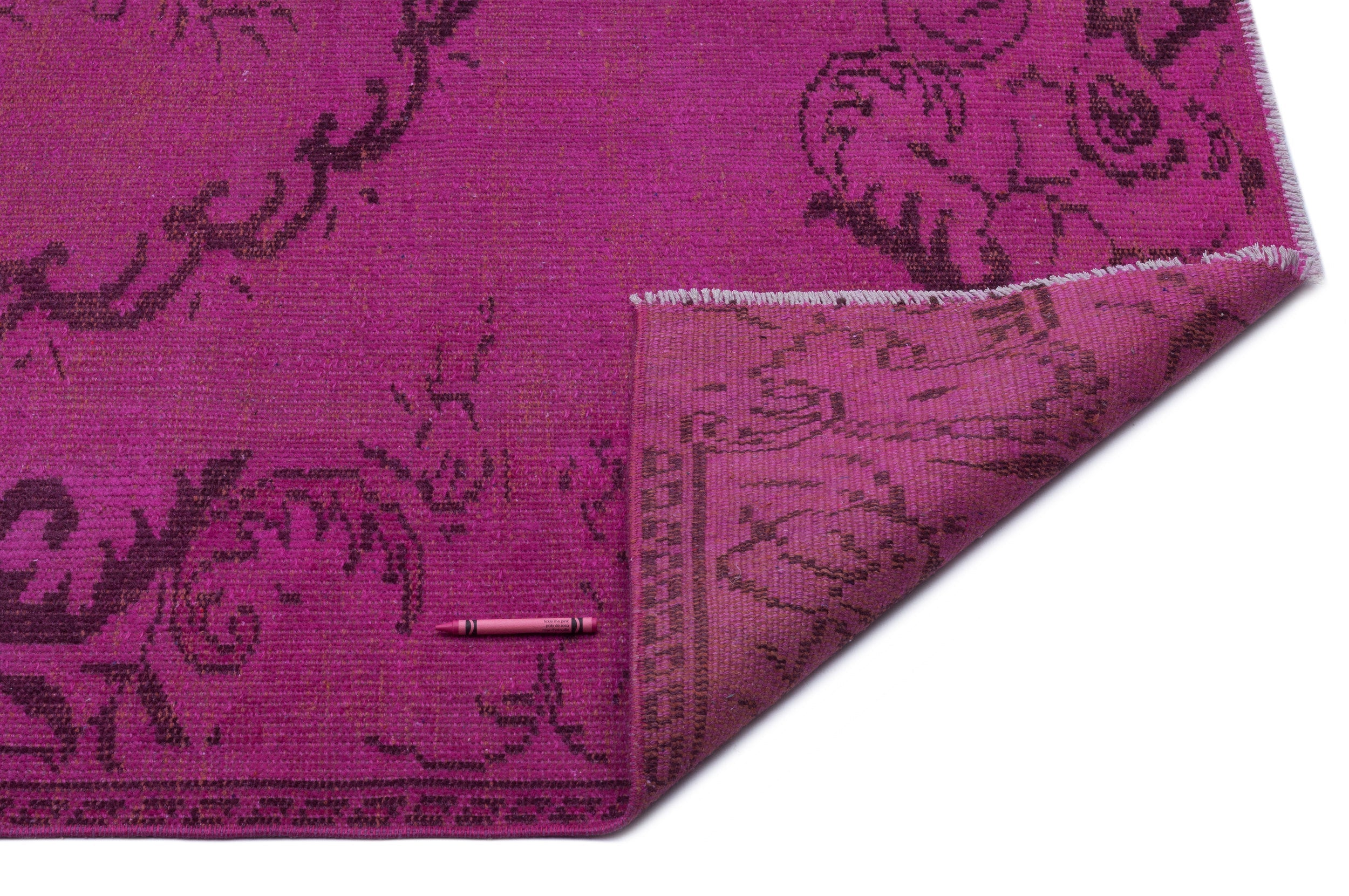Atina Pink Vintage Wool Handmade Area Rug 5'5" x 8'3"