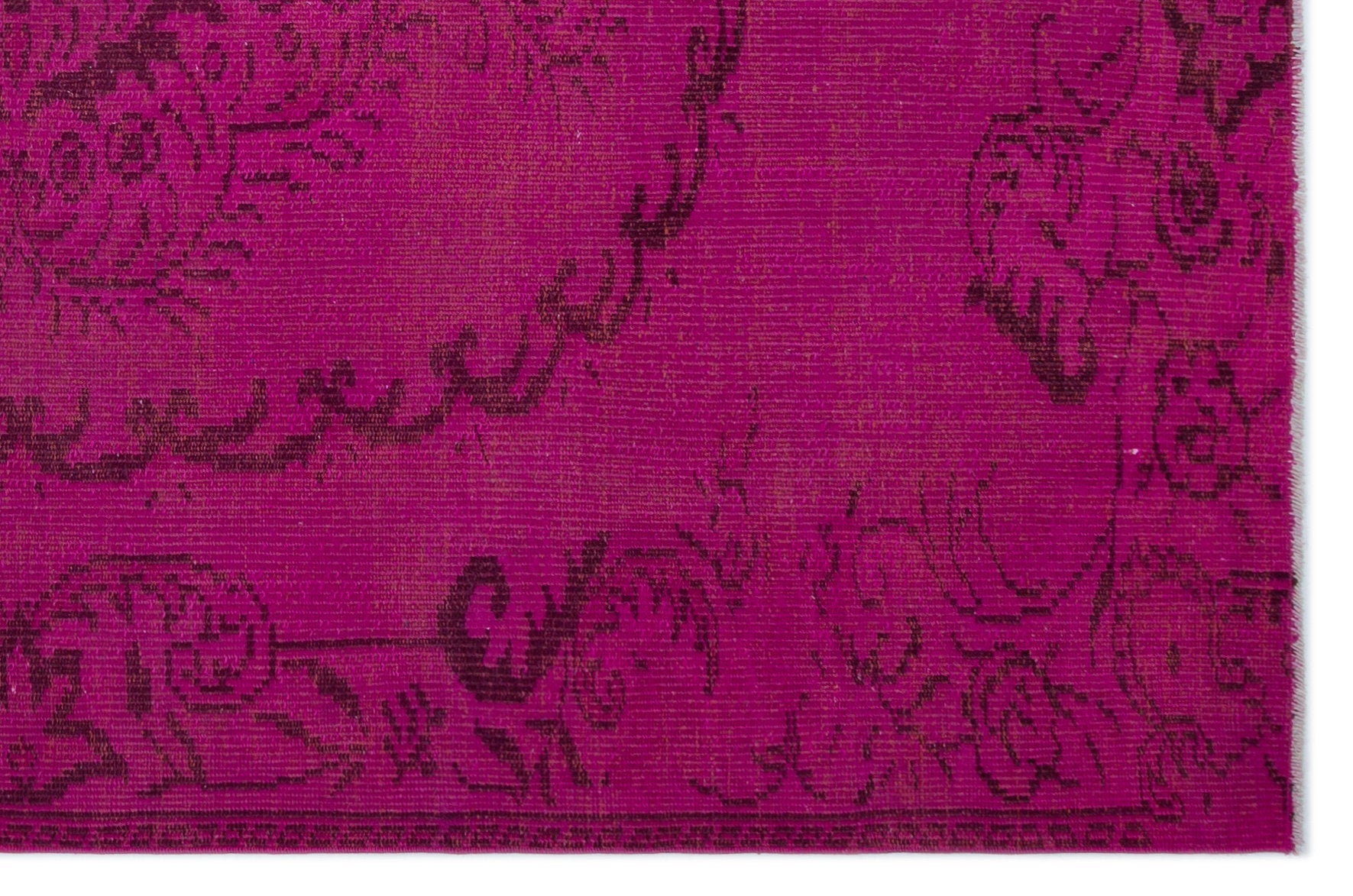 Atina Pink Vintage Wool Handmade Area Rug 5'5" x 8'3"