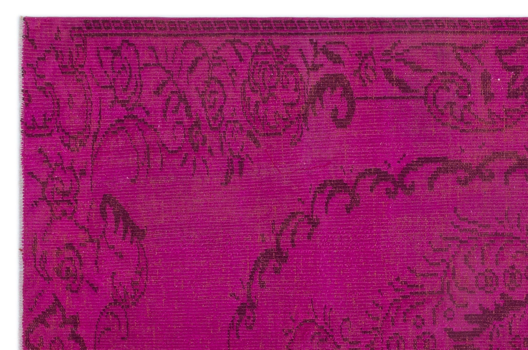 Atina Pink Vintage Wool Handmade Area Rug 5'5" x 8'3"
