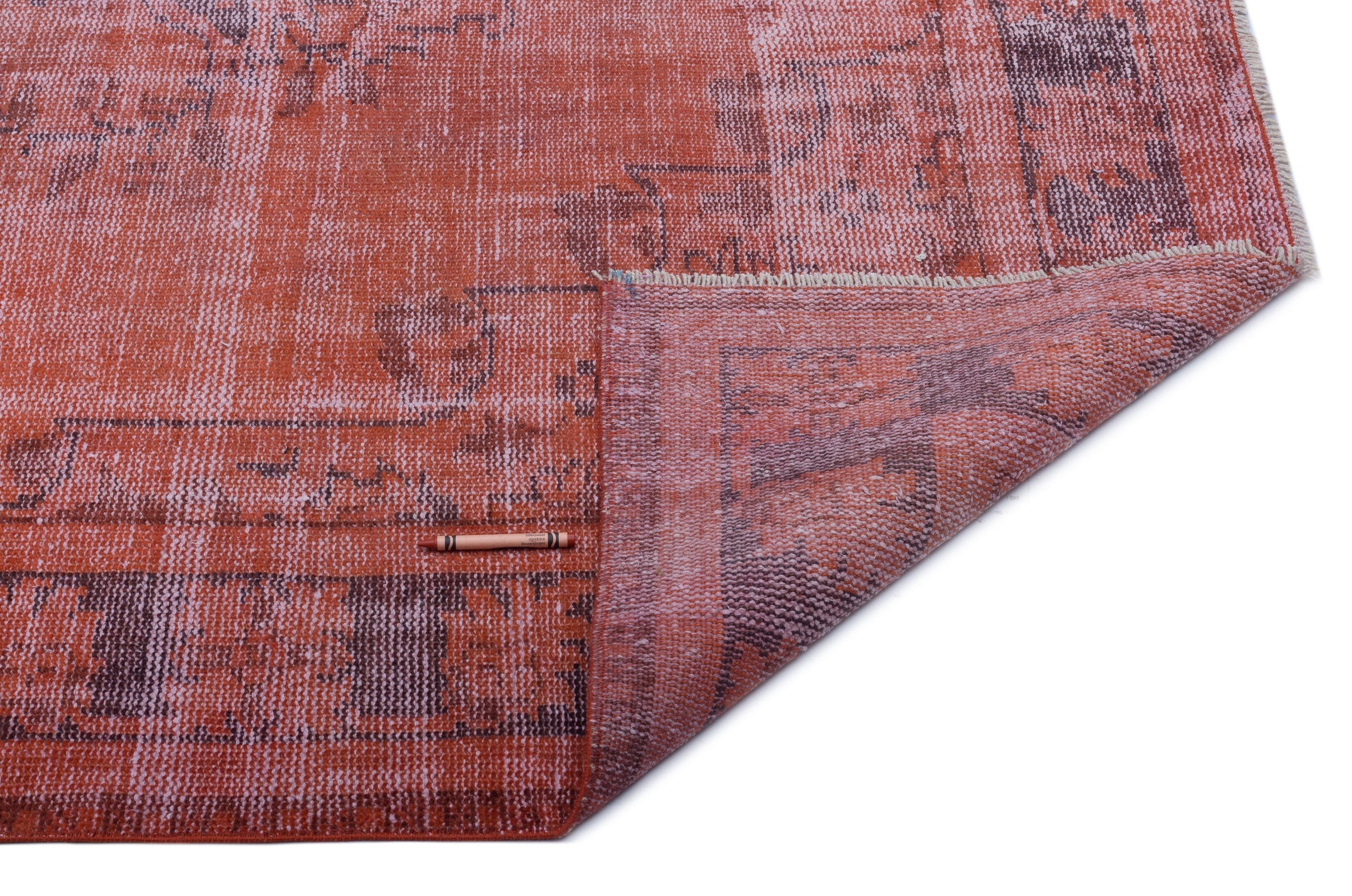 Atina Red Vintage Wool Handmade Area Rug 5'6" x 8'8"