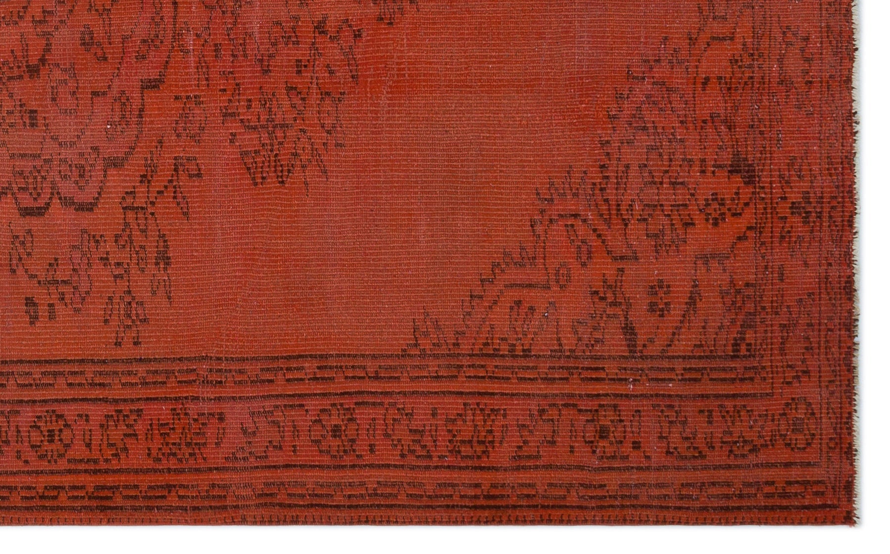 Atina Orange Vintage Wool Handmade Area Rug 5'4" x 8'0"
